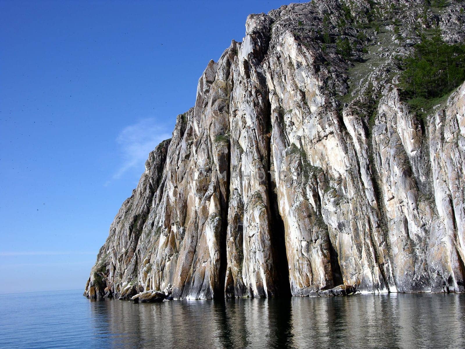 White rock on the Baikal Lake.