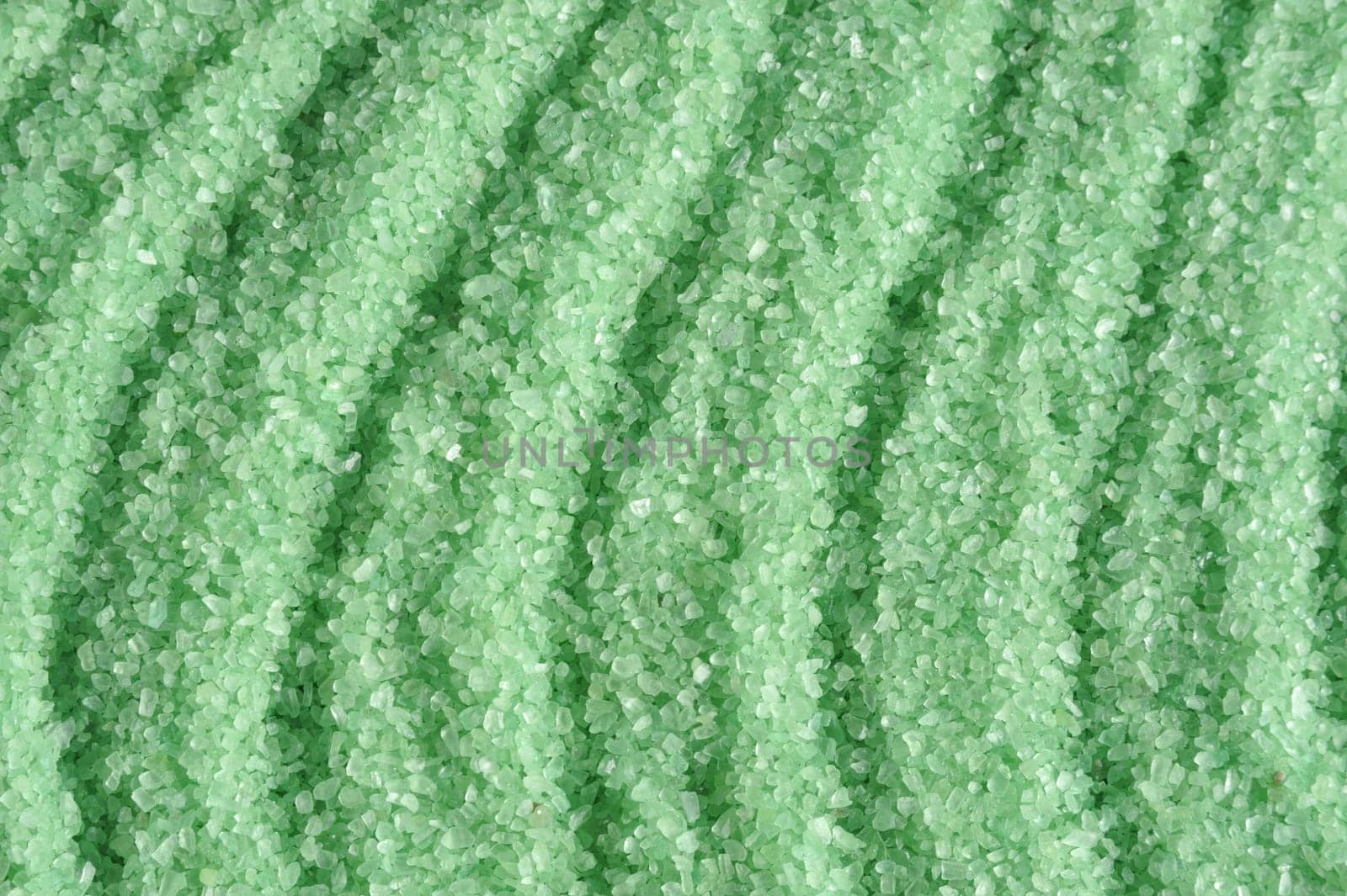 Green crystals of sea salt