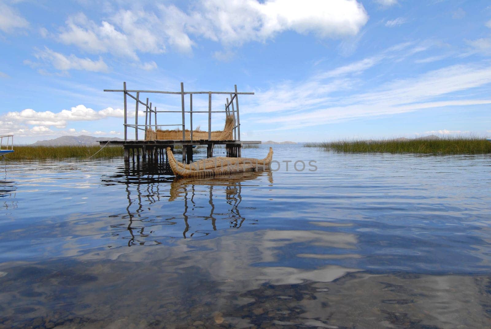 Bolivia,reflections on the lake