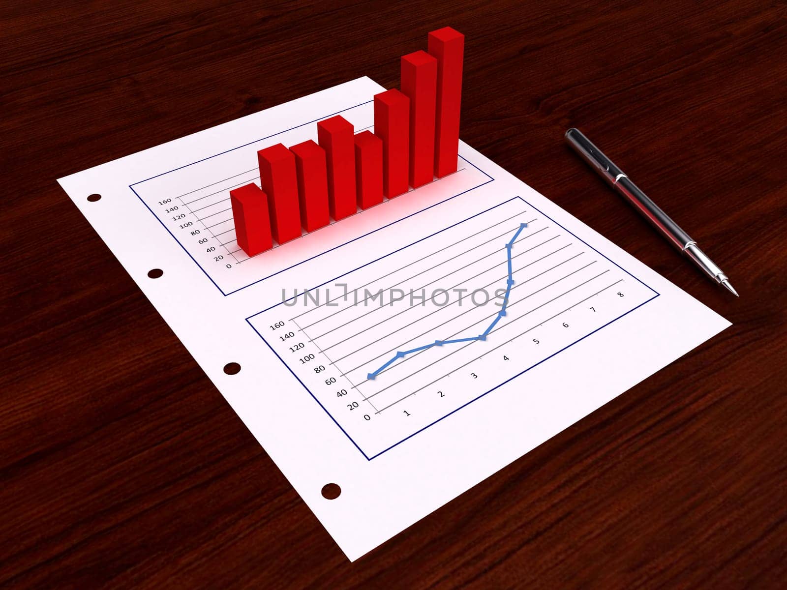 3d graphic sticks out from the paper