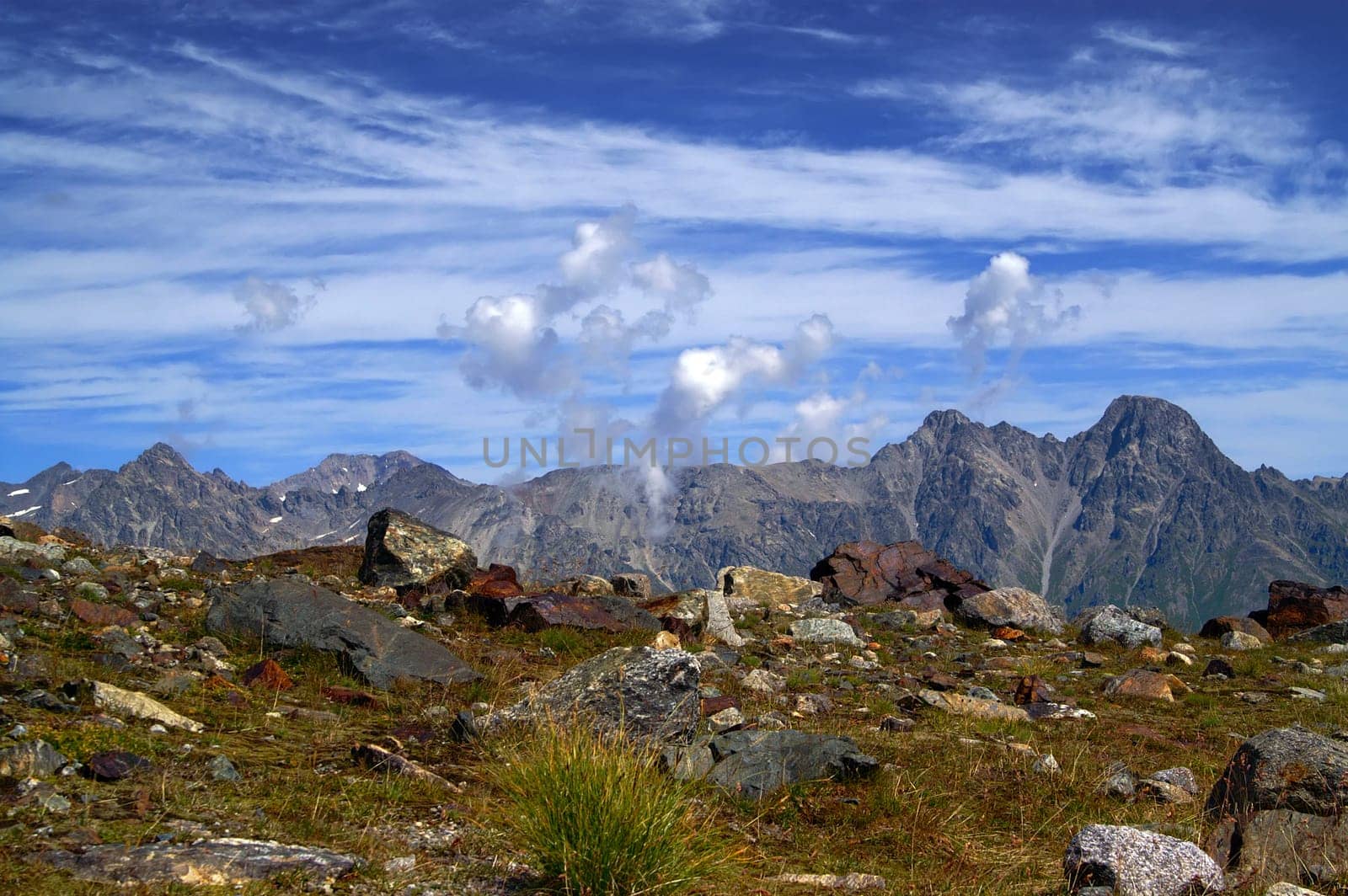 Mountains and clouds
