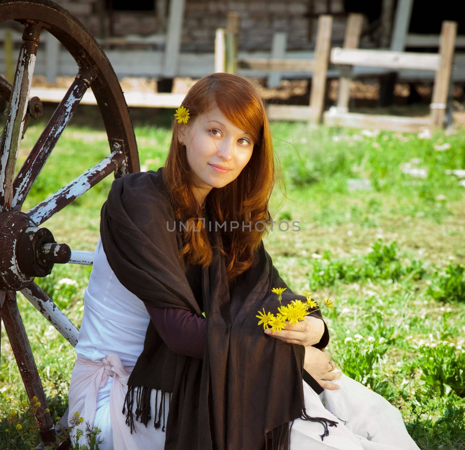 country stile model portrait