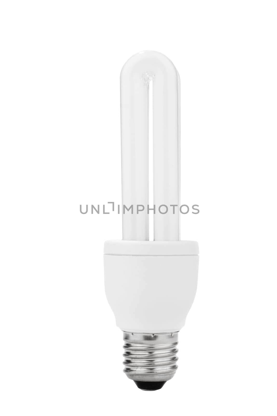 electrical fluorescent energy saving lamp isolated on white