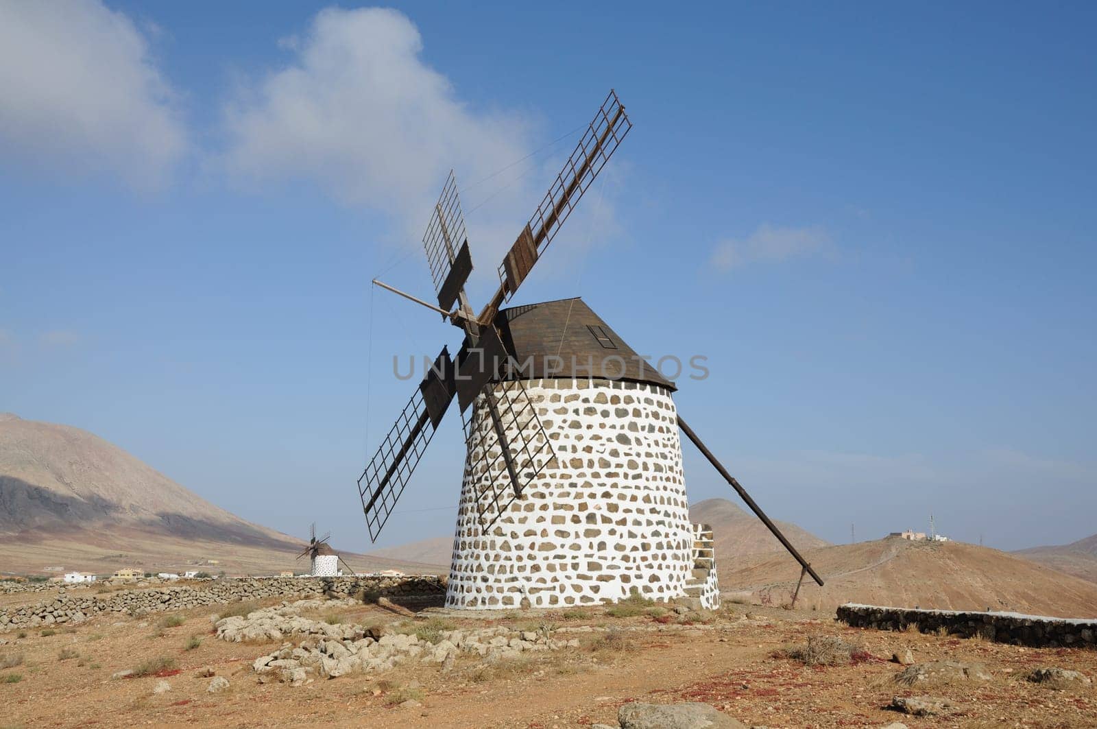 Windmill near La Oliva in Fuerteventura Spain