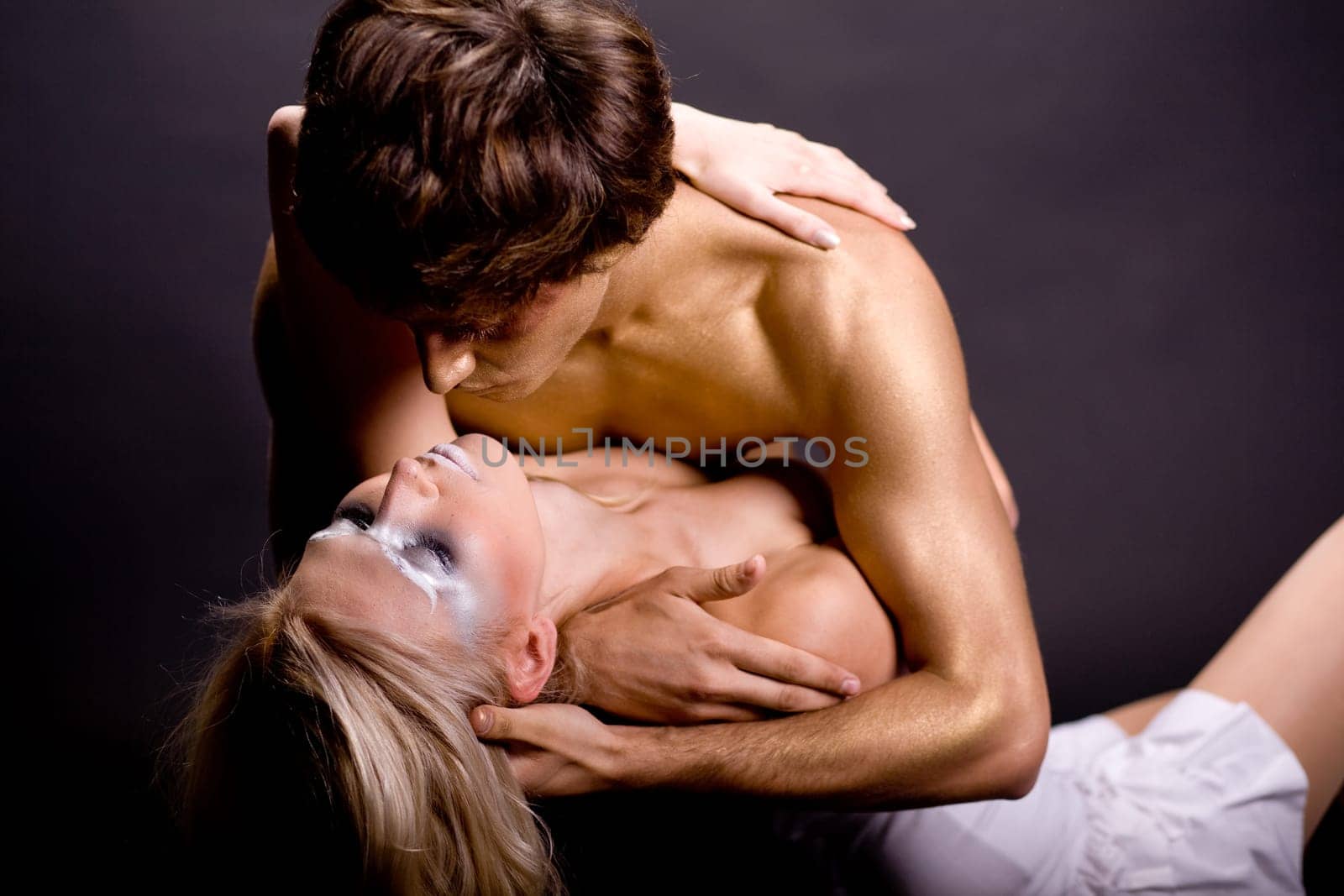 Young couple making love