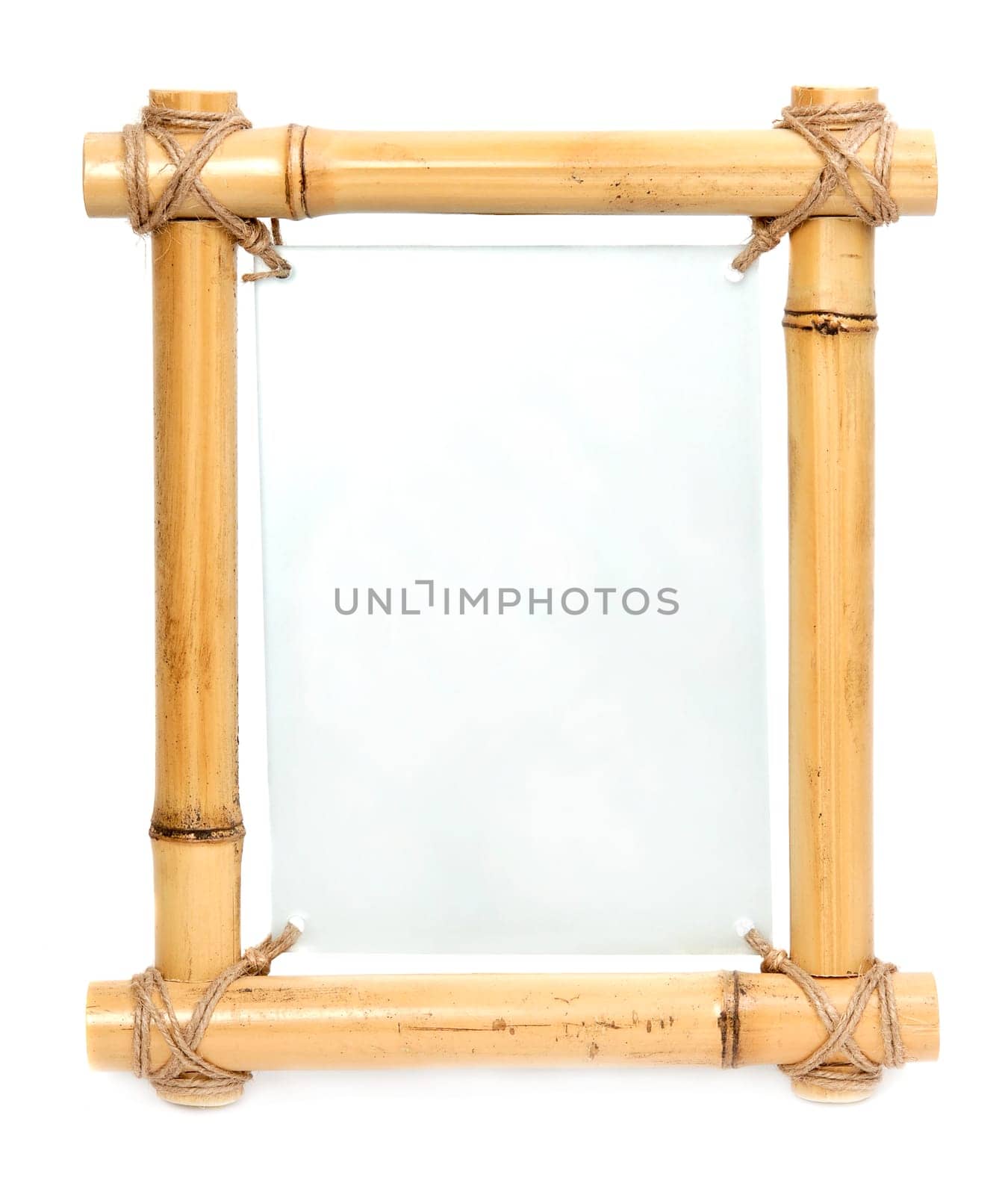 bamboo frame with blank glass board center