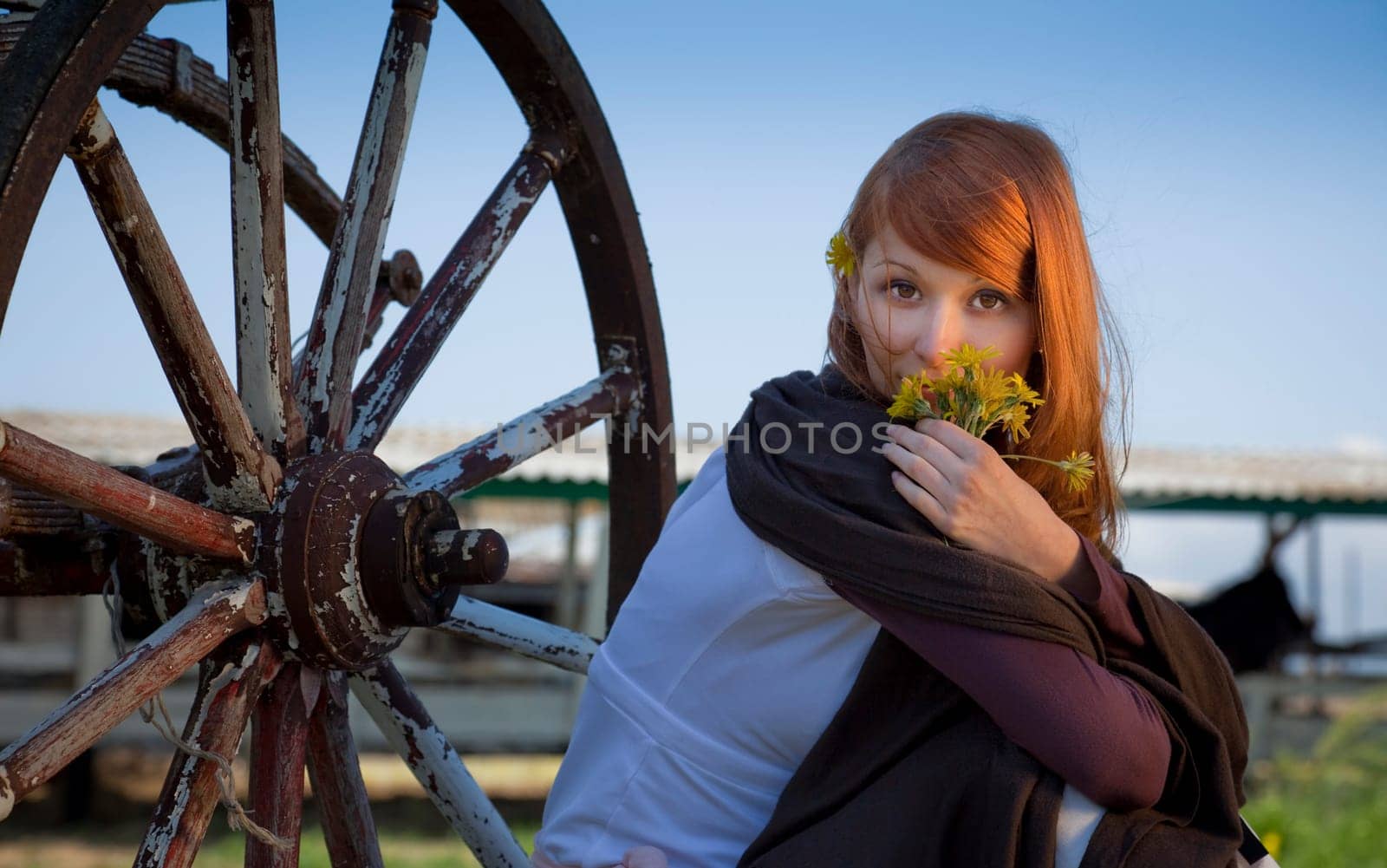 country stile model portrait