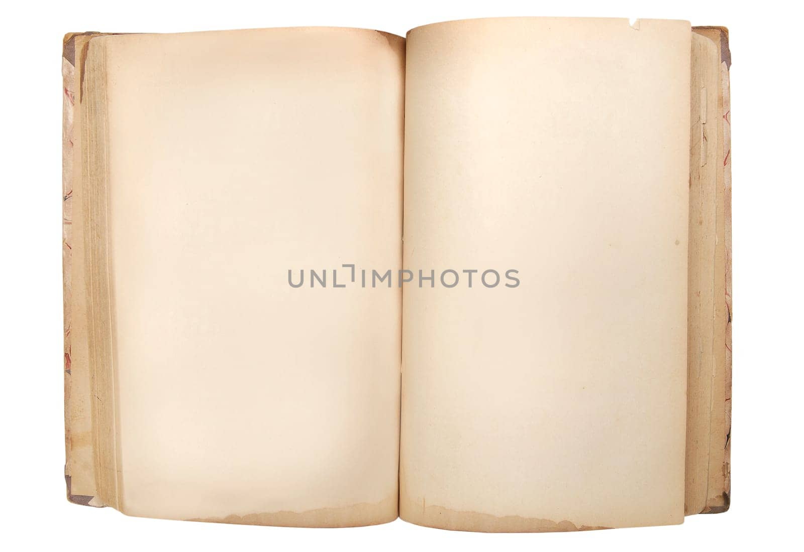 open old retro book with empty pages
