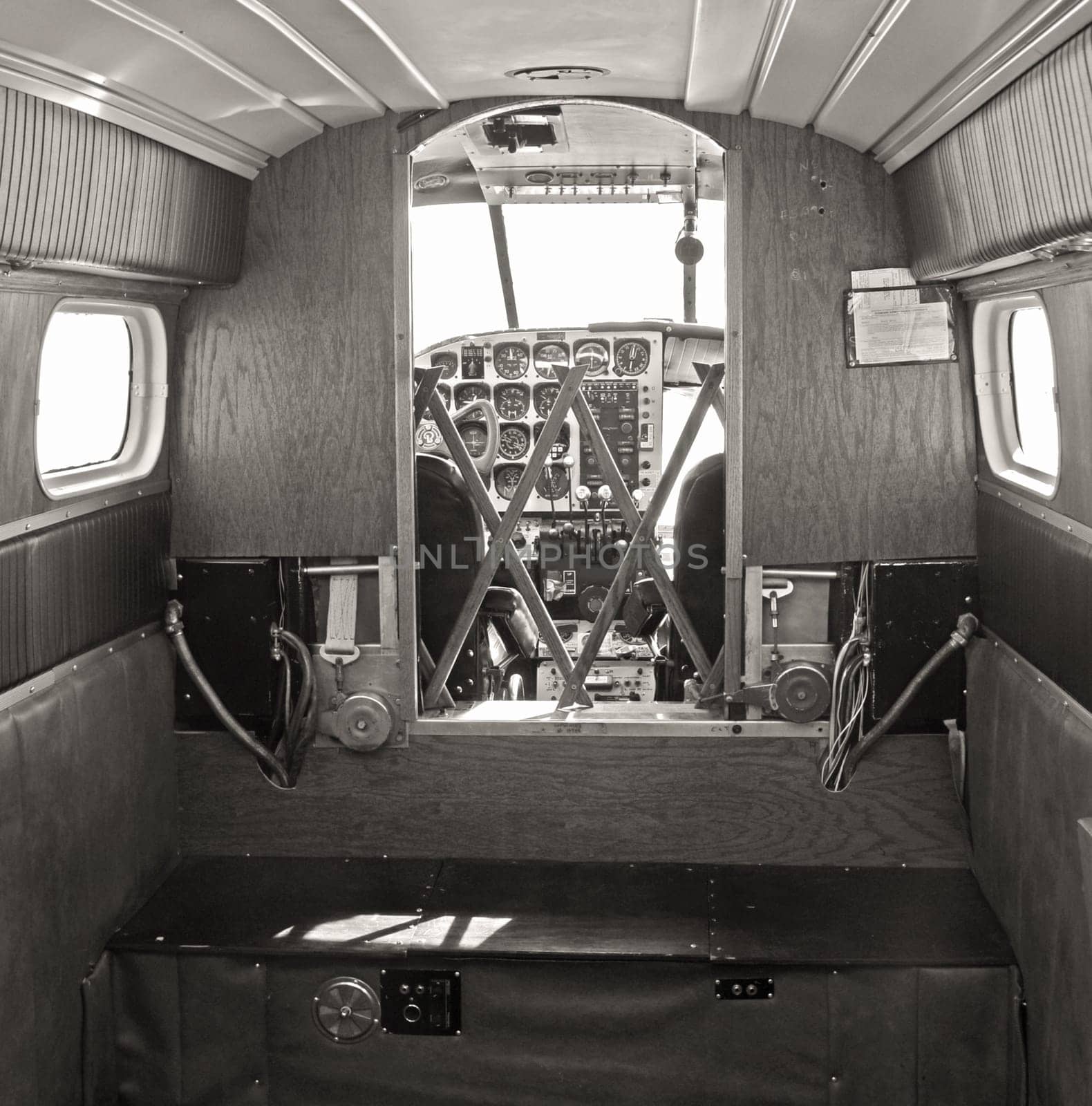 World War II era airplane cabin and interior