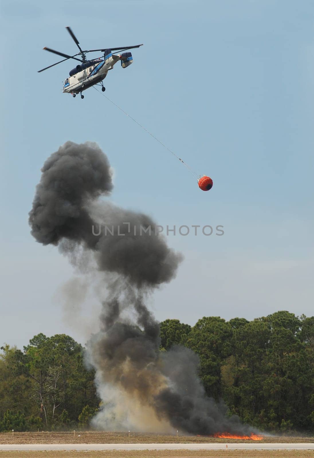 Fighting forest fires with helicopters