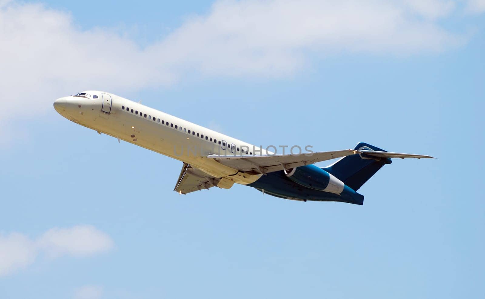 Modern jet airplane for passenger travel