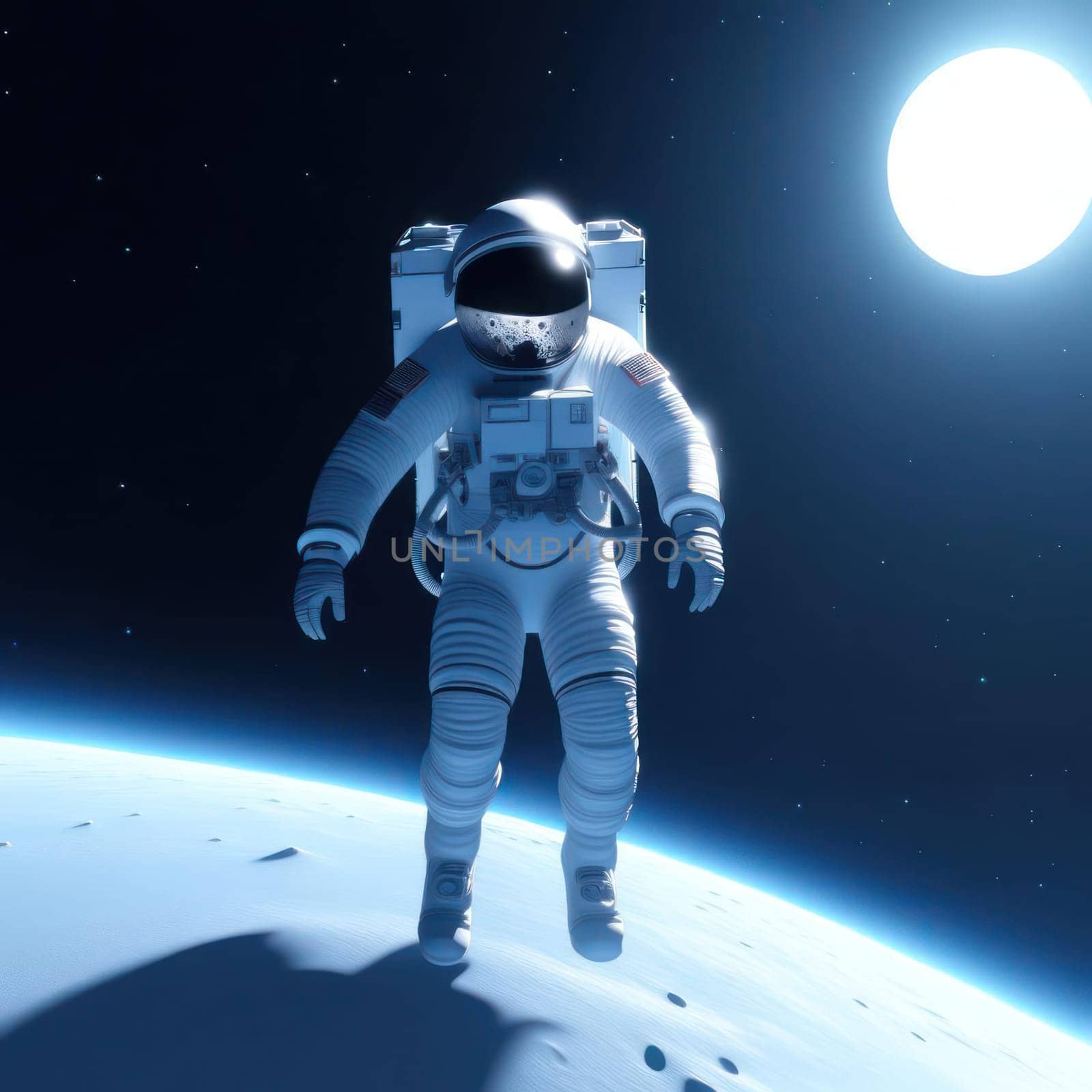 Astronaut in space. Image created by AI