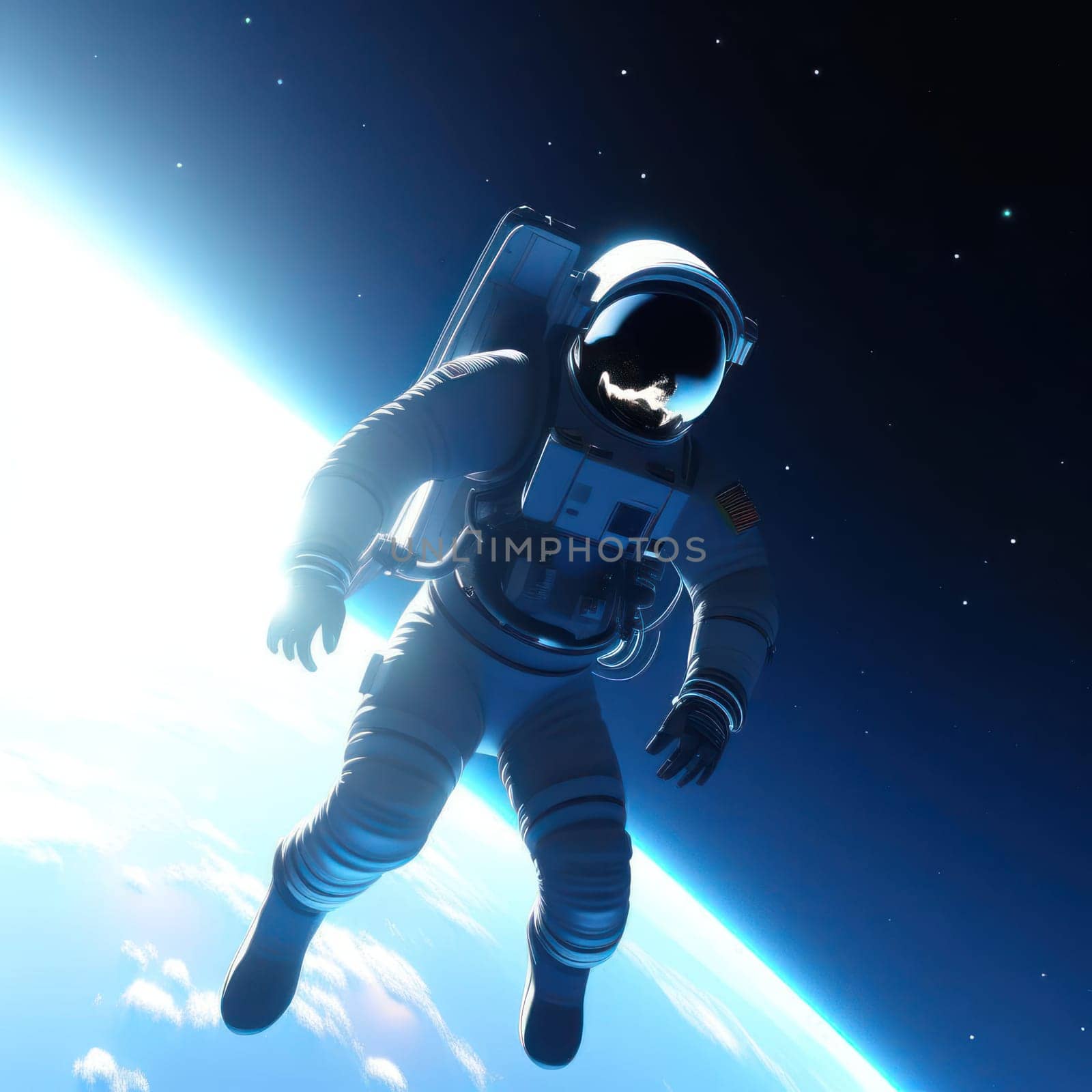 Astronaut in space. Image created by AI
