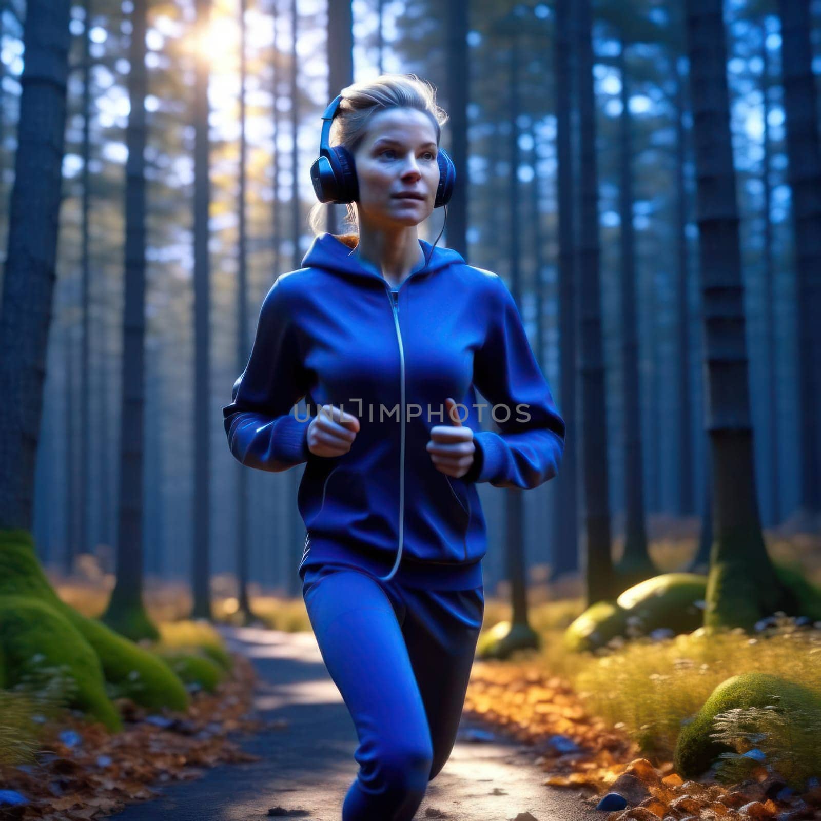 Girl jogging. Image created by AI