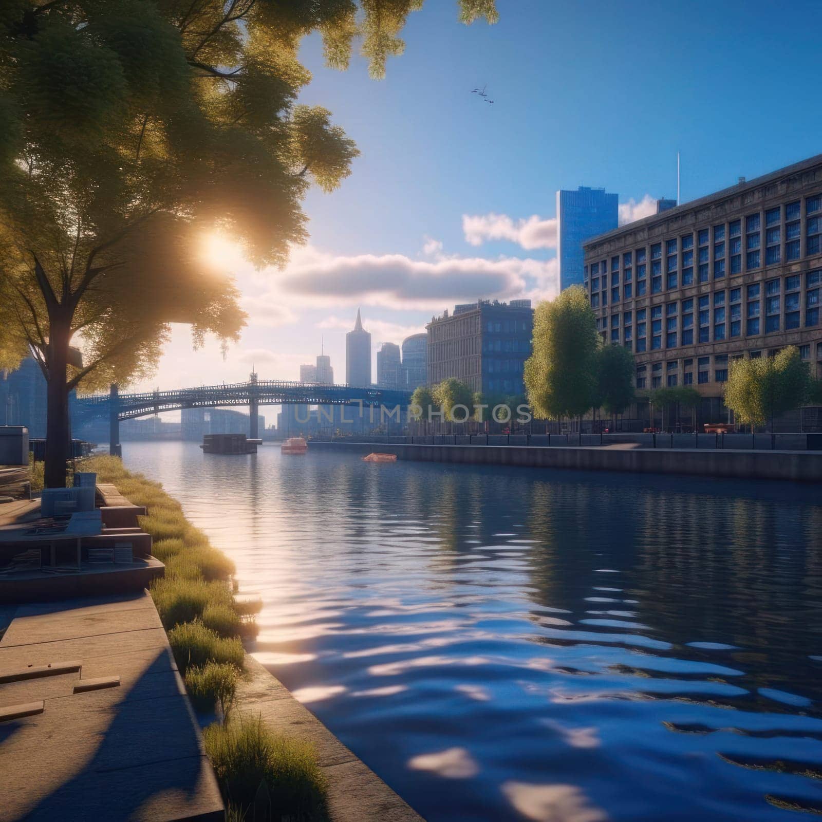 River in the city