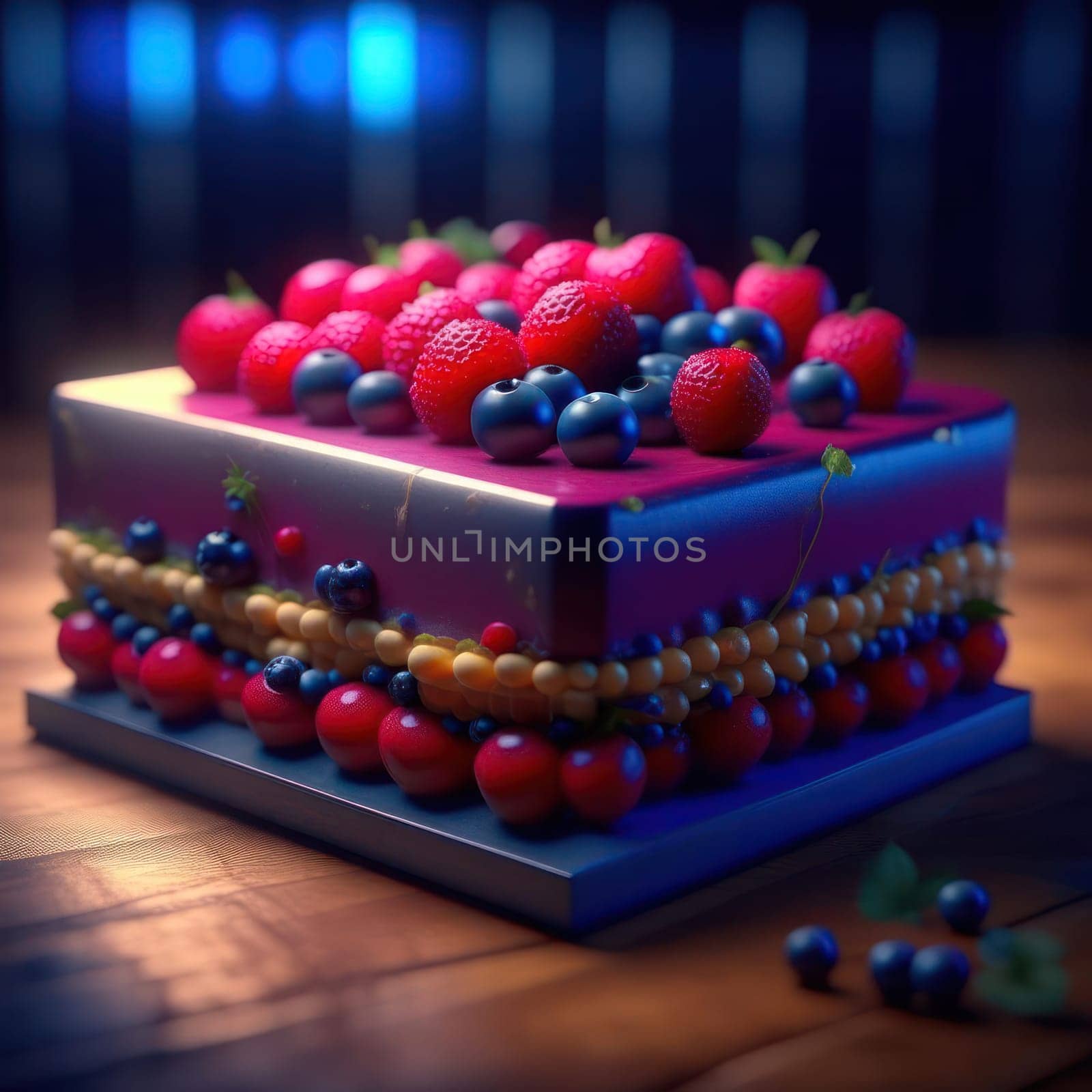 Cake with berries