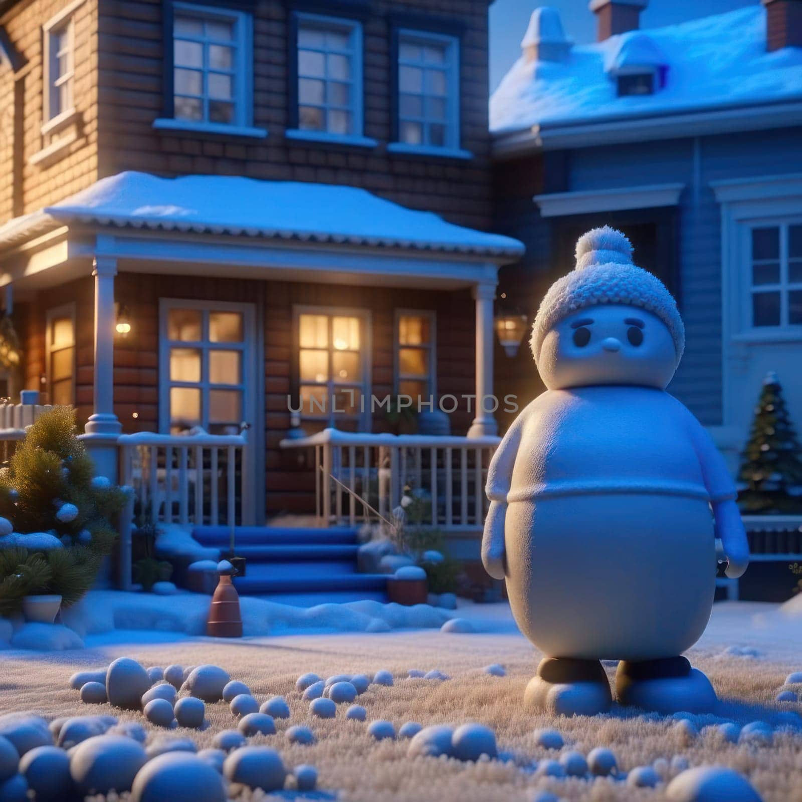 Snowman at home