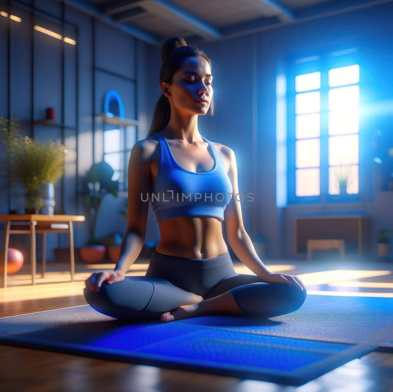 The Girl and the Yoga. Image created by AI