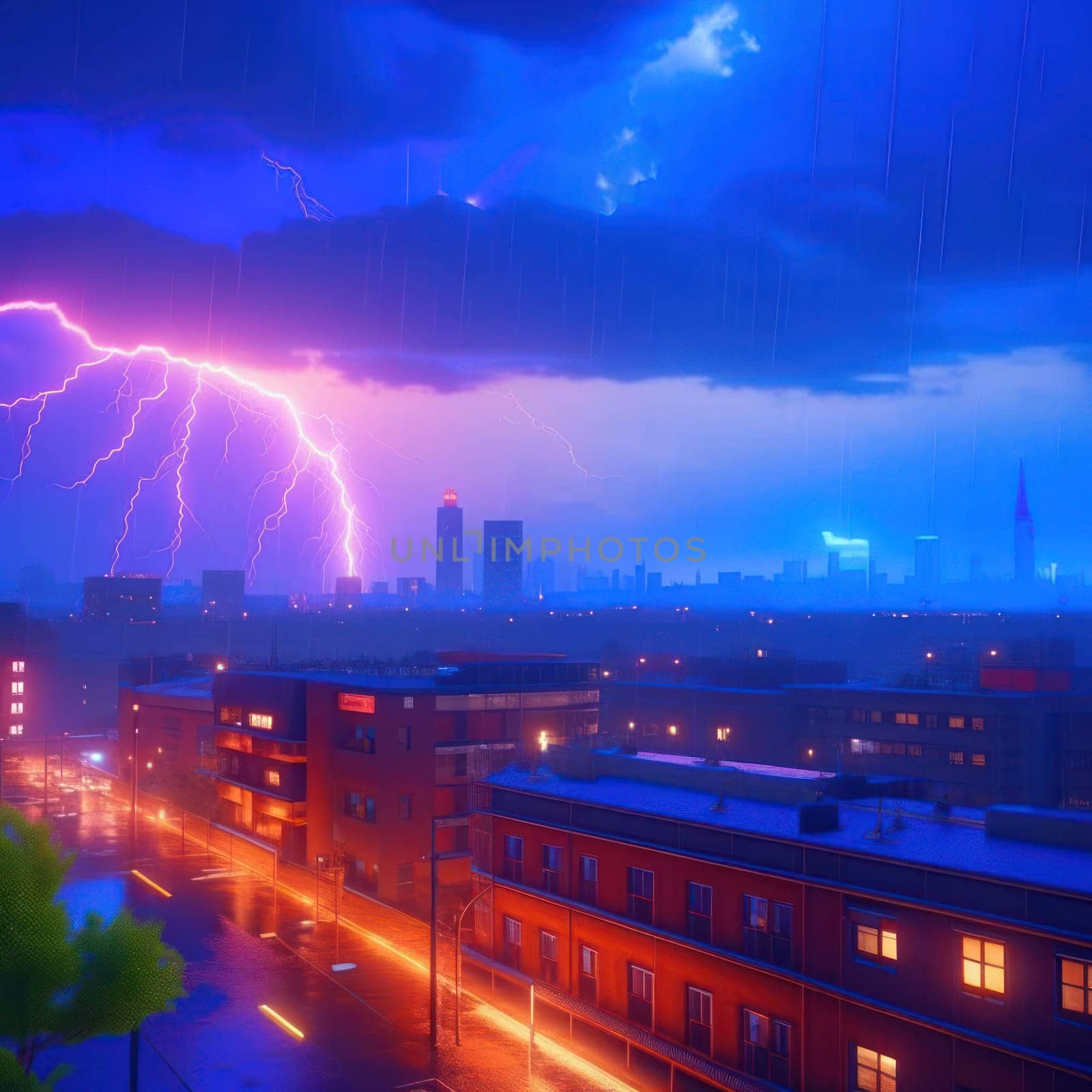 Lightning in the city