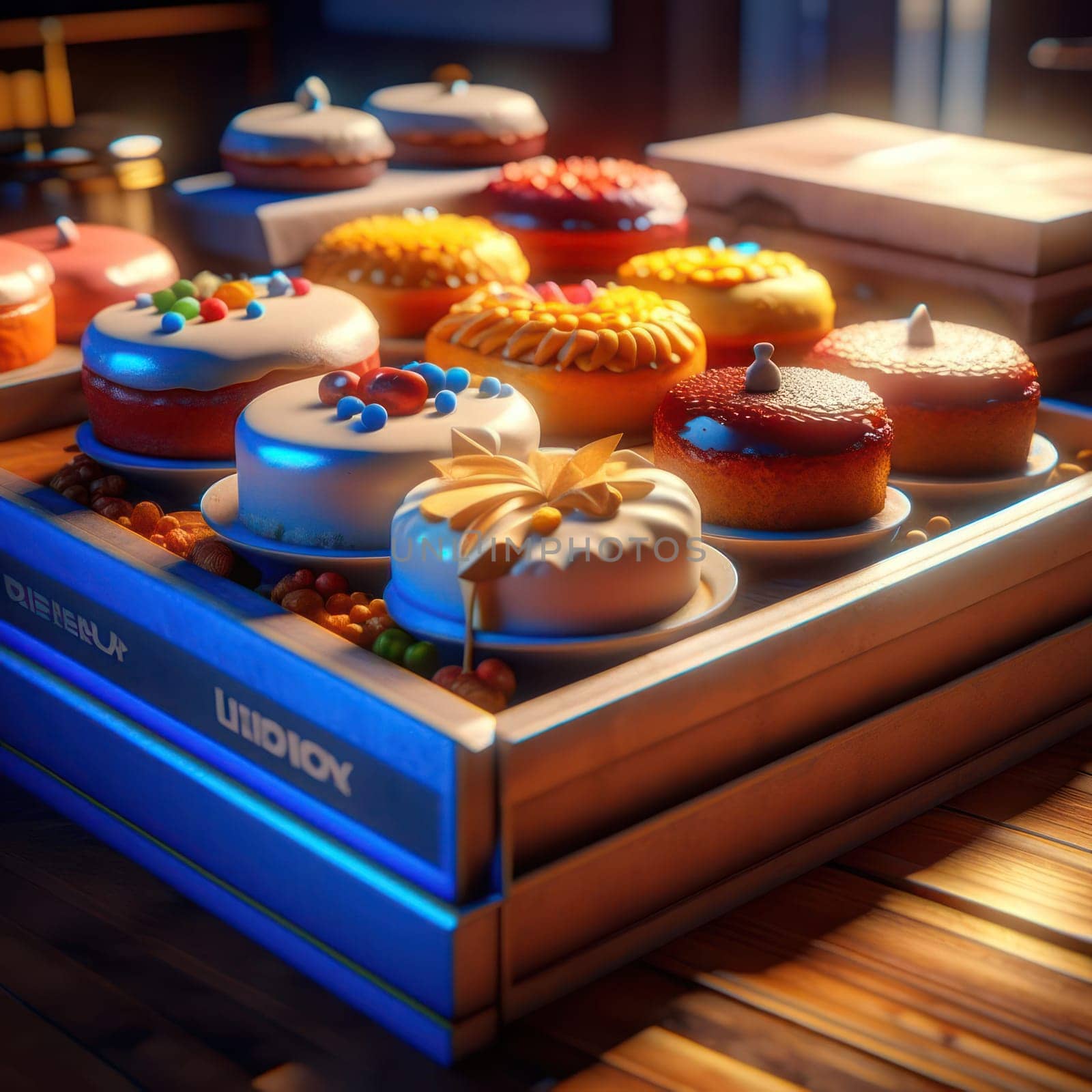 Cakes on the table