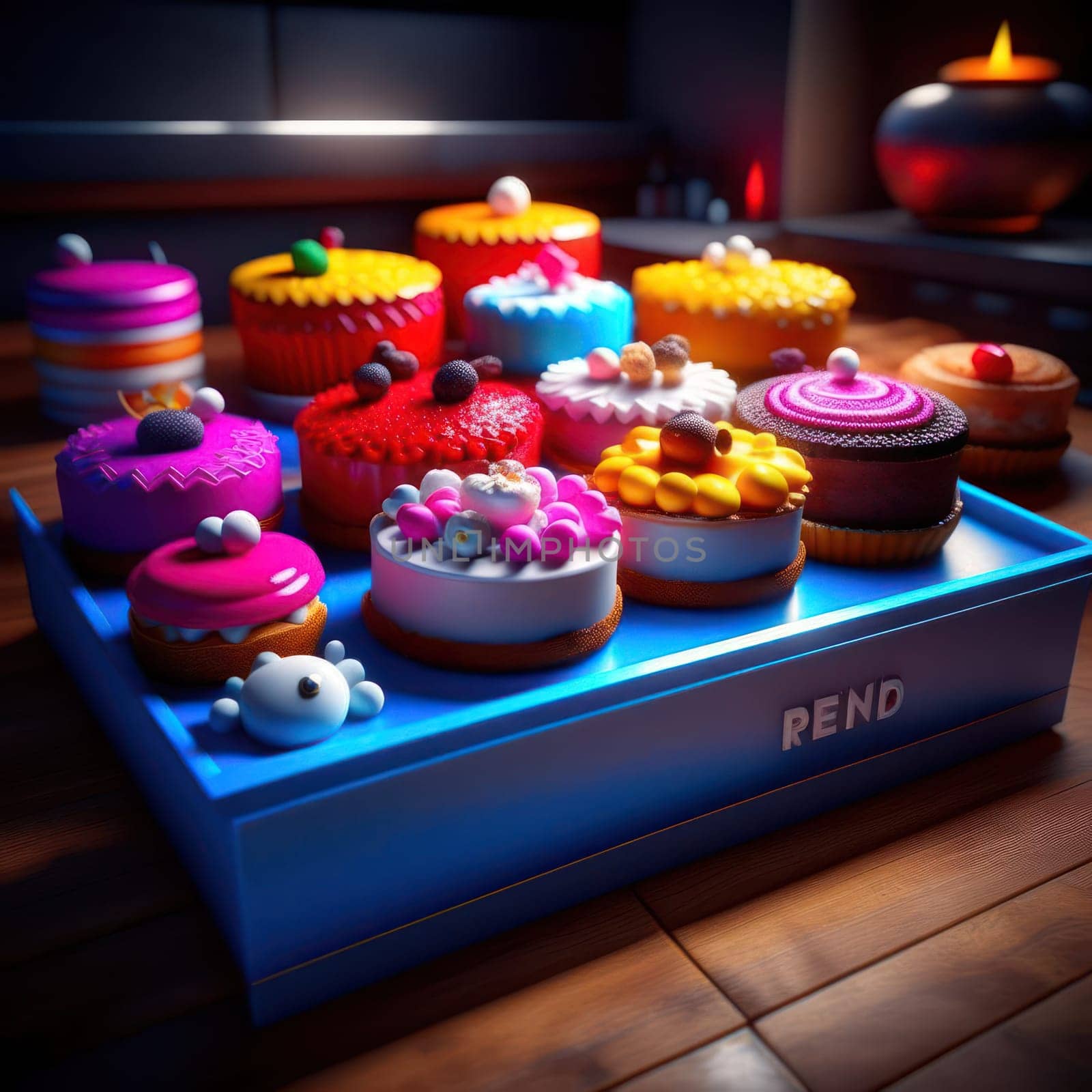 Cakes on the table