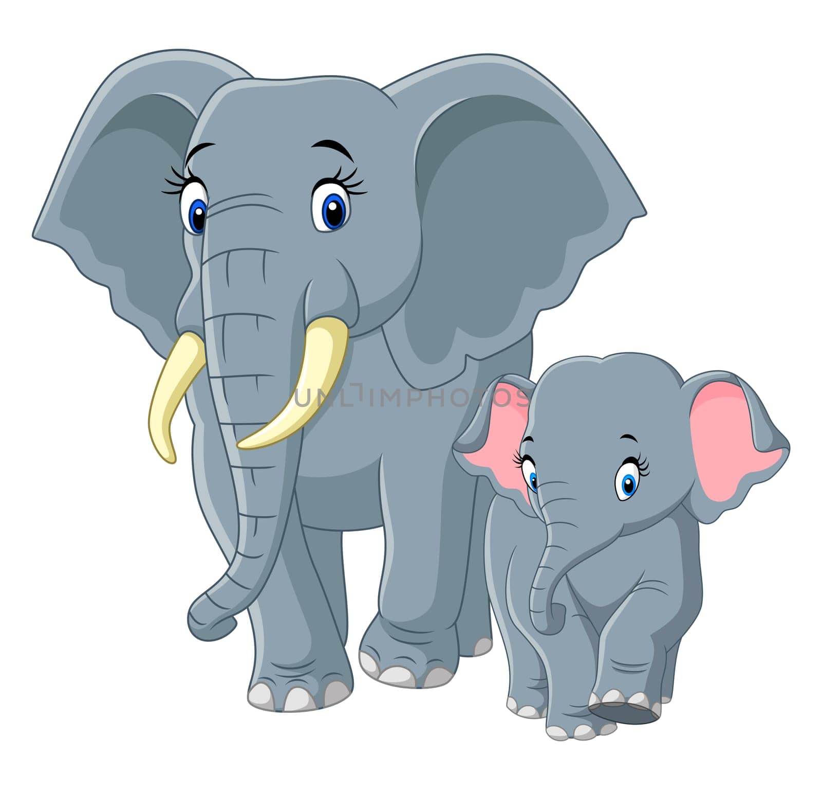 Happy elephant cartoon