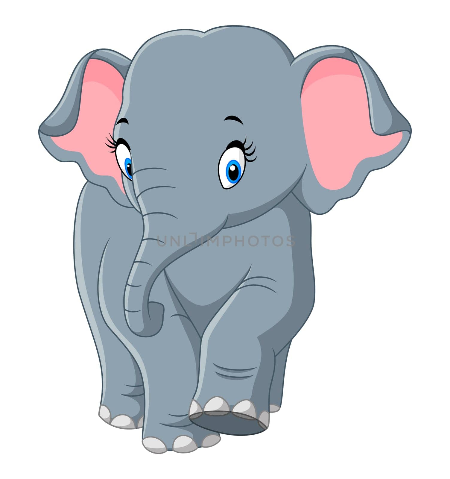 Happy elephant cartoon