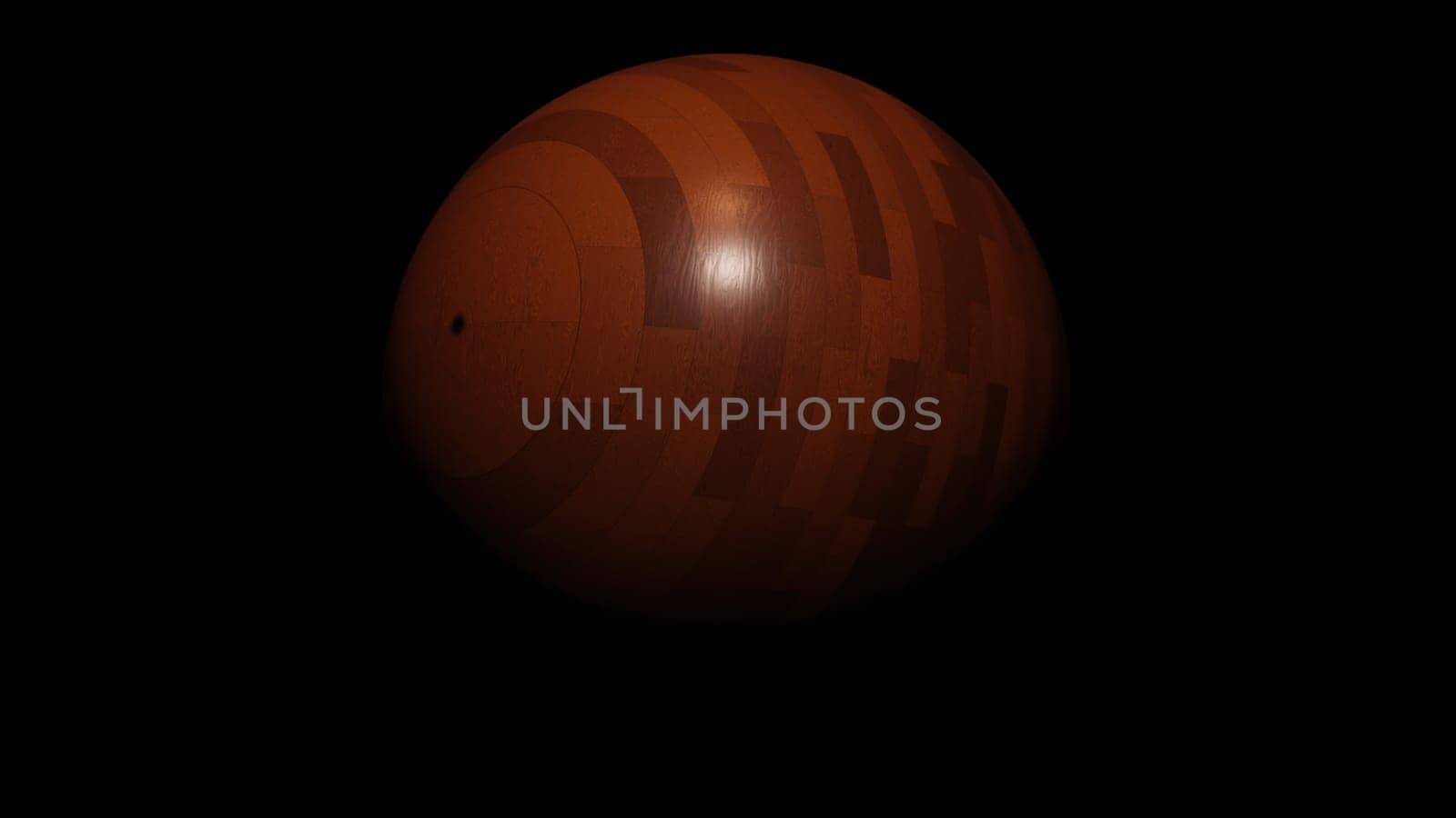 Wooden sphere. Computer generated 3d render