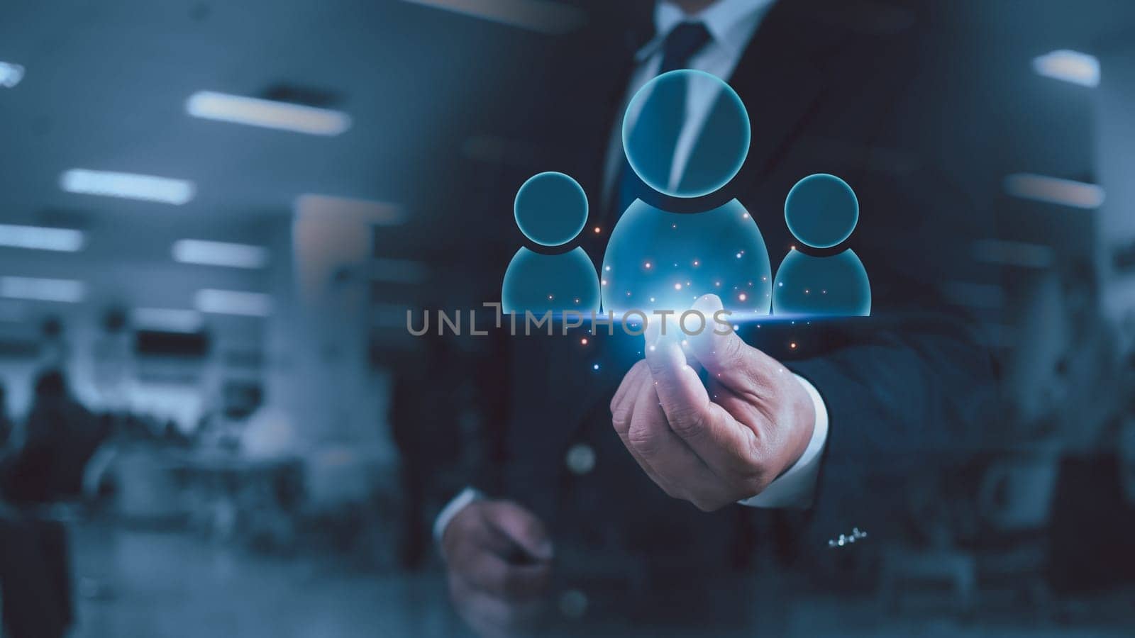 Recruitment management Business concept. Relationship Management with global structure. Human Resources. Management recruitment employment headhunting concept. HRM or Human Resource Management concept.