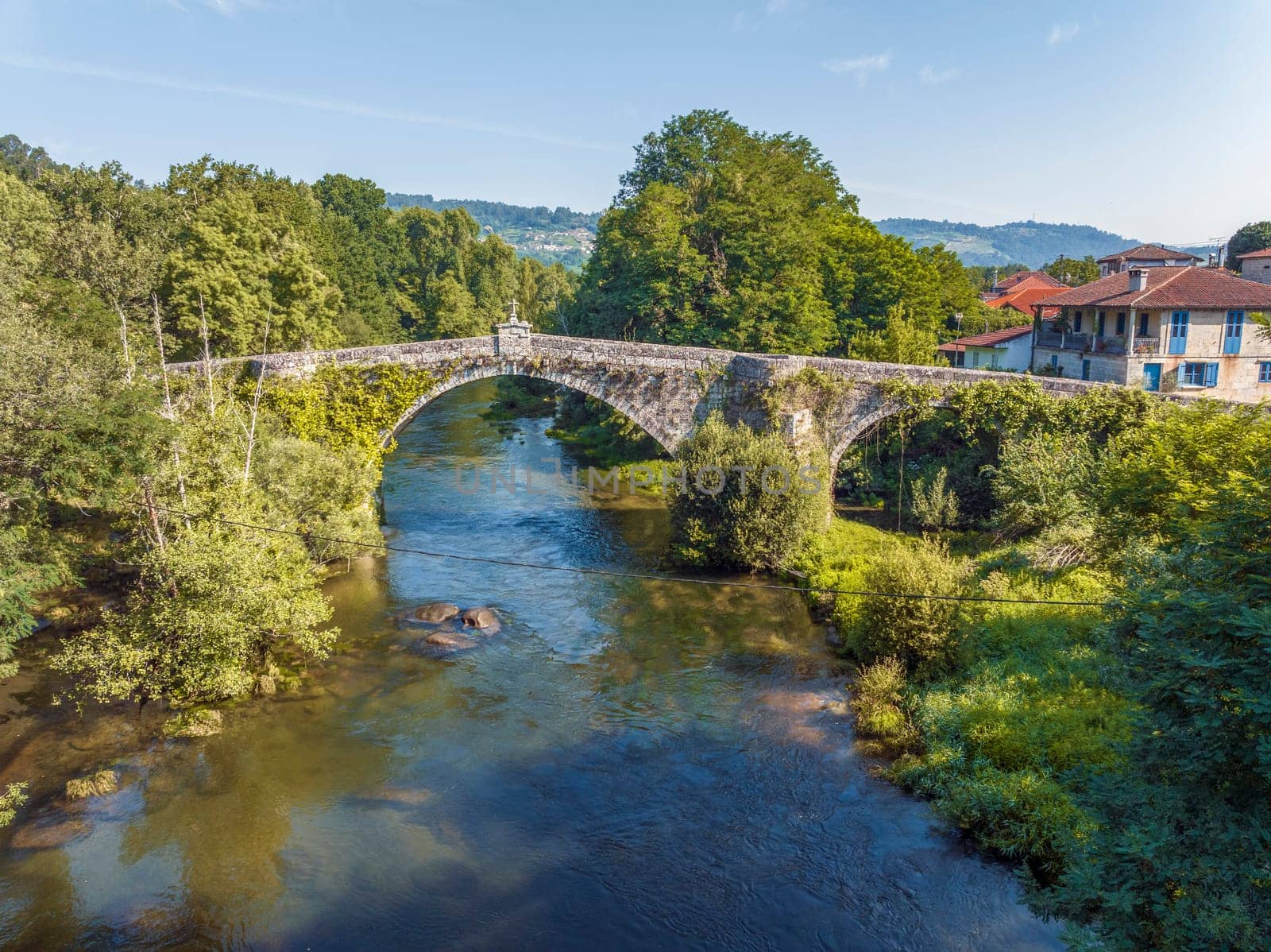 Medieval Bridge of San Clodio over the Avia river, linked the Monastery with the Ribeiro, Ribadavia. Of three arches, it has remained intact since the 15th century, one of the few preserved in Spain.