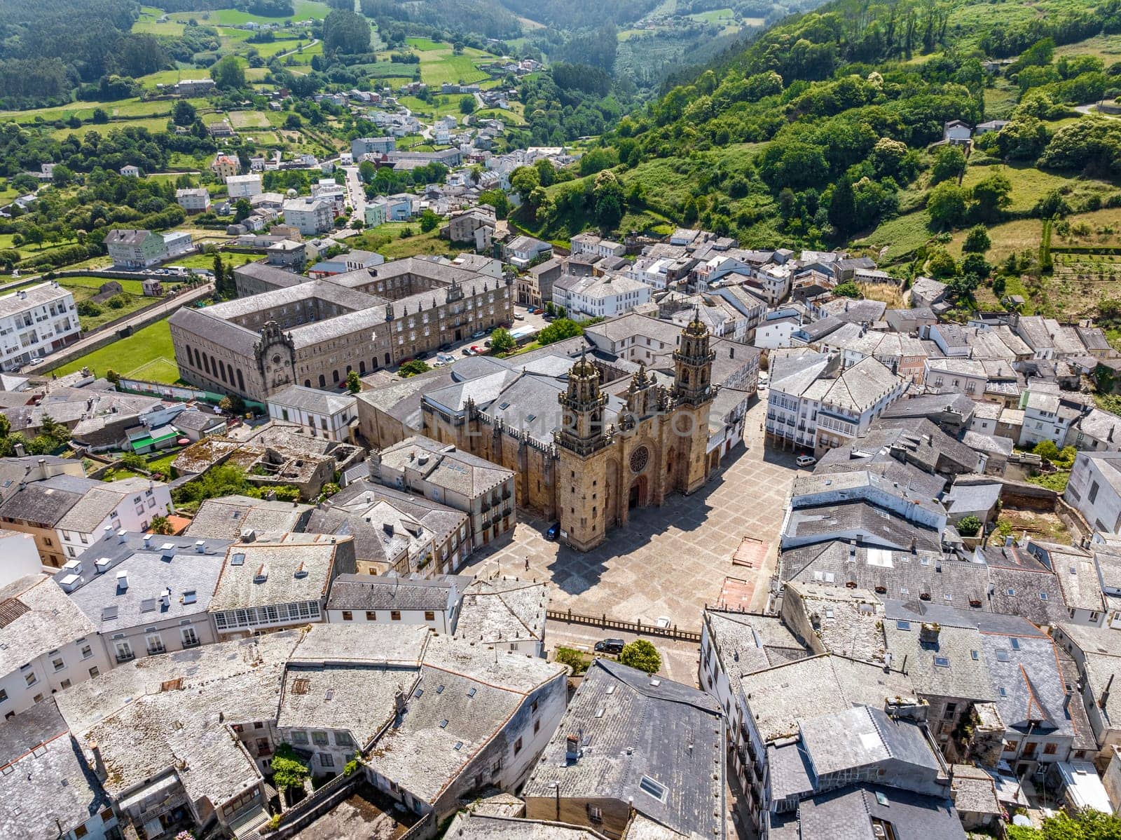 Mondonedo Lugo Cathedral Basilica of the Assumption, considered one of the most beautiful towns in Spain