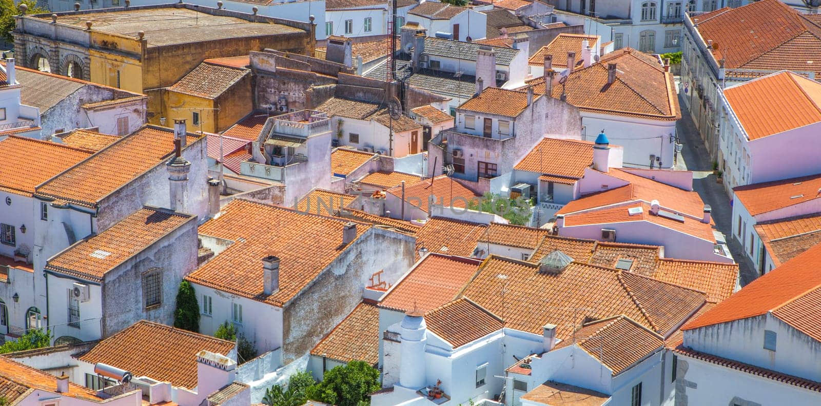 Beja city overview taken from castle, Baixo Alentejo, Portugal