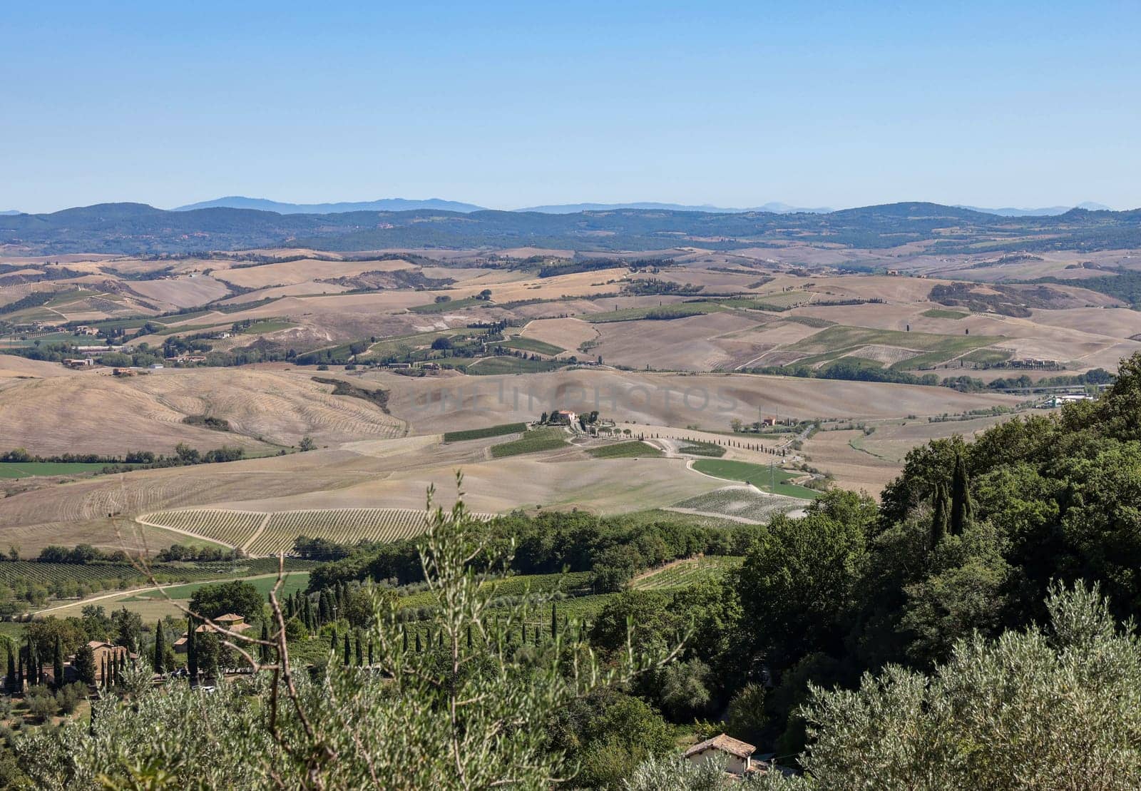 The rural landscape near Pienza in Tuscany. Italy