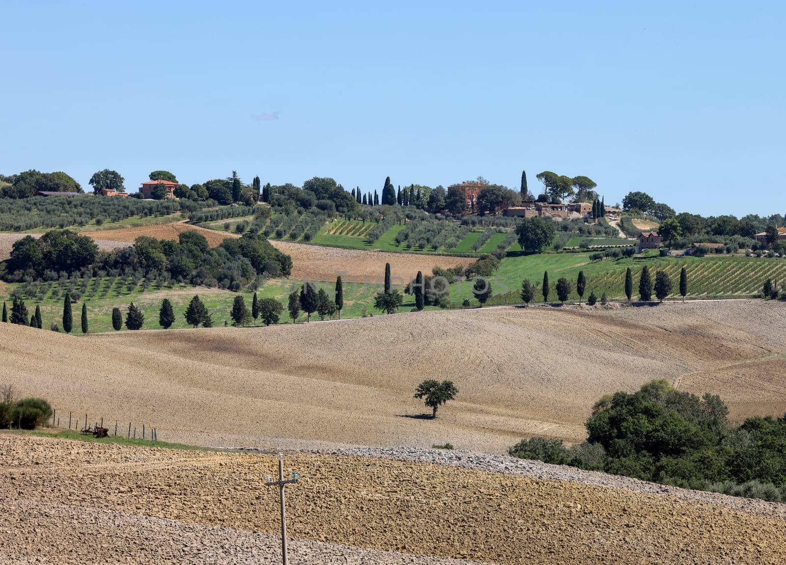 The rural landscape near Pienza in Tuscany. Italy