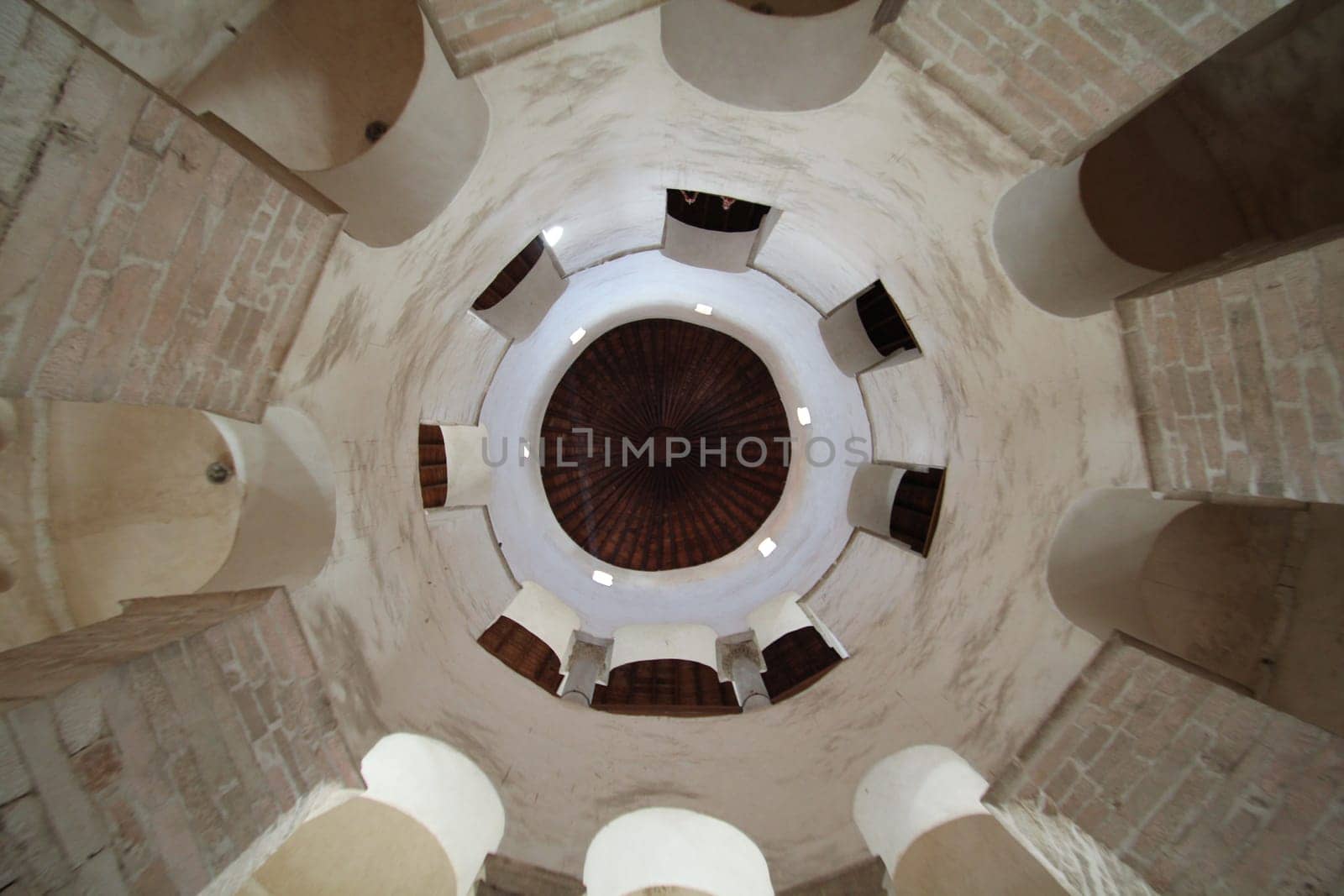 Inside the ancient round church saint Donatus in downton Zadar, Croatia