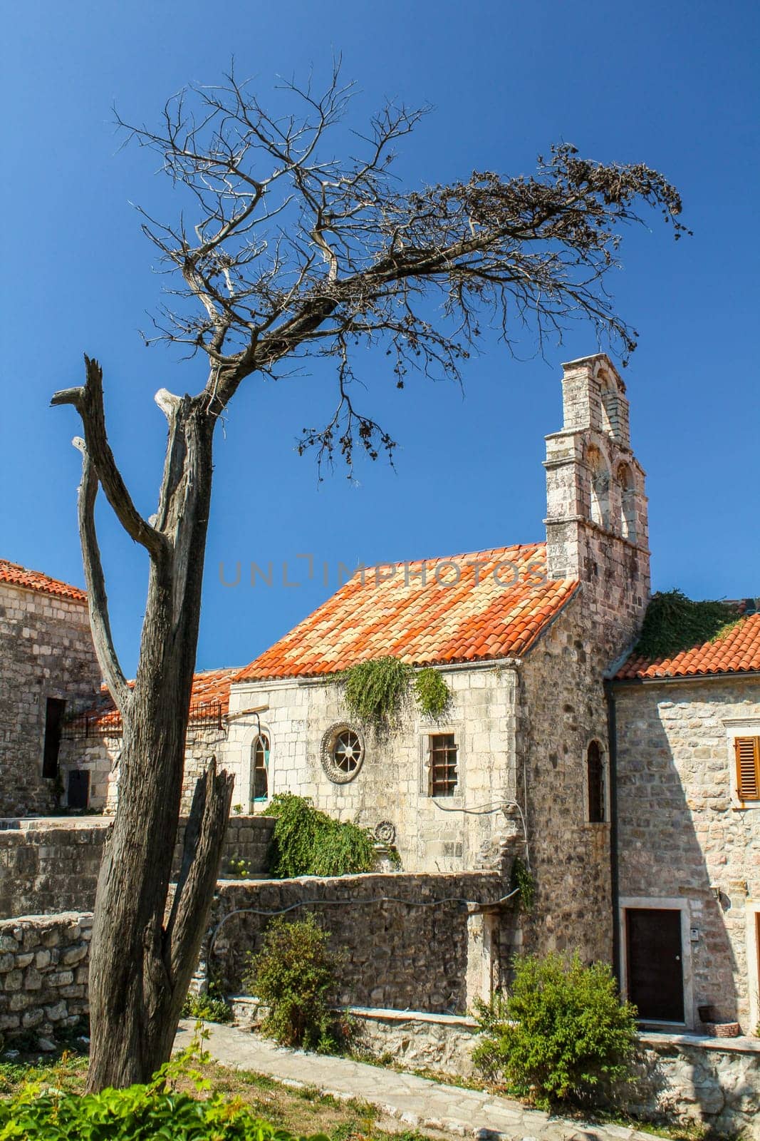 Scenic little chapel in downtown Budva, Montenegro