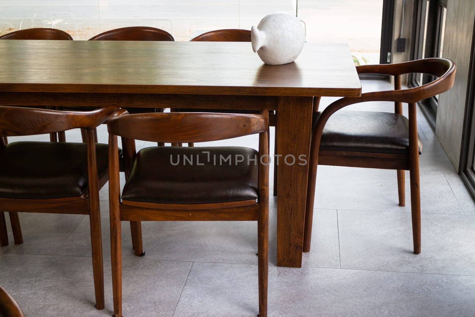 Office building housing multiple departments, stock photo