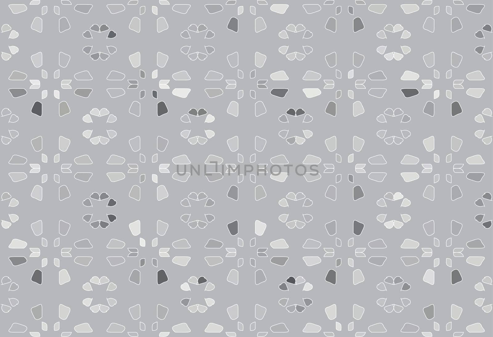 Seamless 3D pattern, white background, arabic motif, east ornament, indian ornament, vector