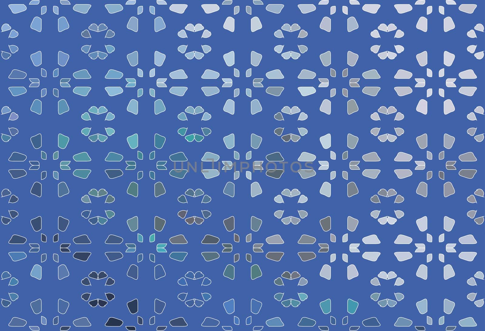 Vector floral seamless pattern from silver acanthus leaf Baroque scrolls embroidered with stitches on a dark indigo blue background. Scarf, bandana silk print design, wallpaper, wrapping paper