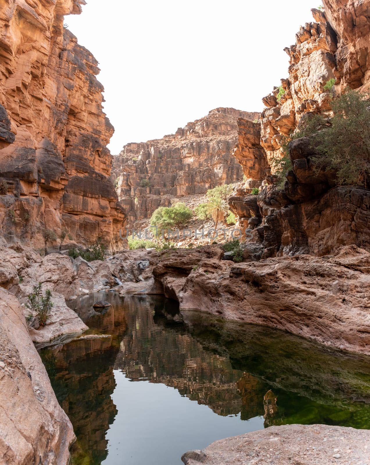 Hiking through the iconic Amtoudi canyon in the Anti-Atlas, Morocco