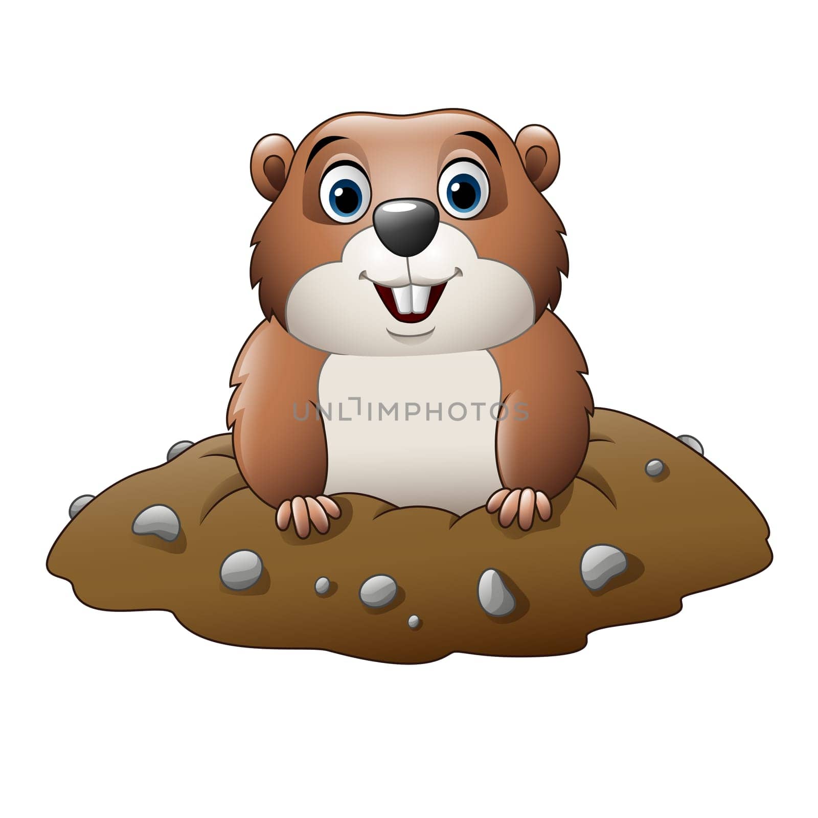 Cartoon funny groundhog
