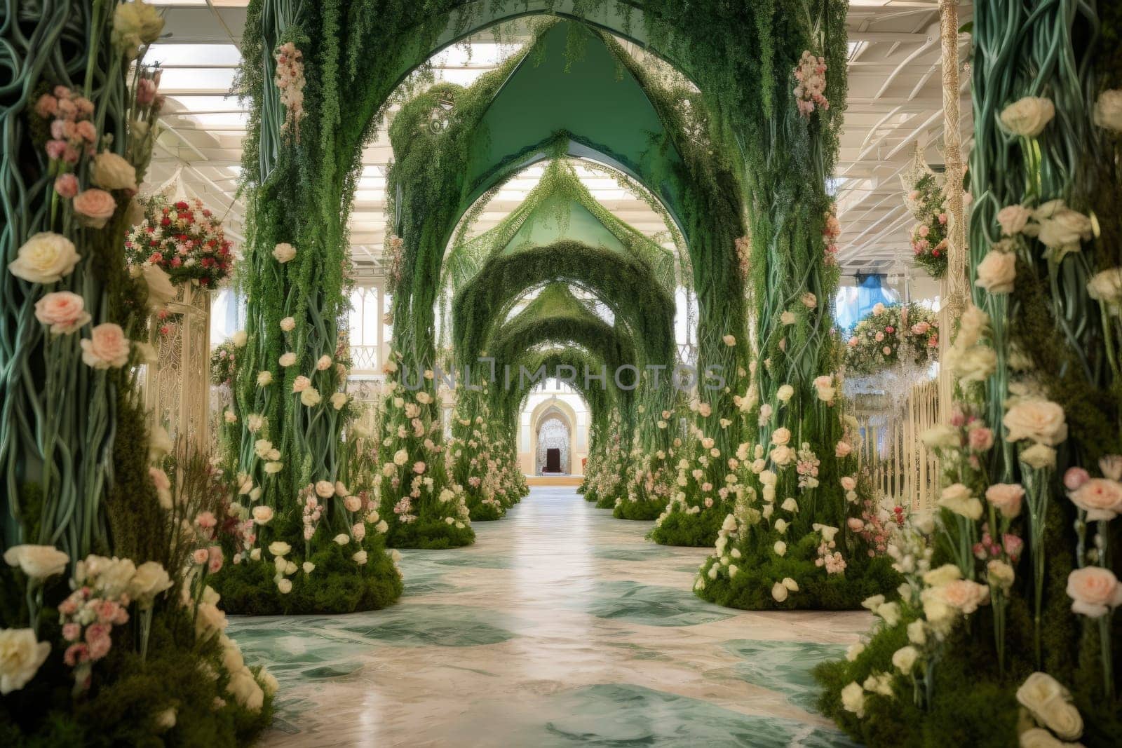 Floral motifs and Islamic decorations for Mawlid festivities