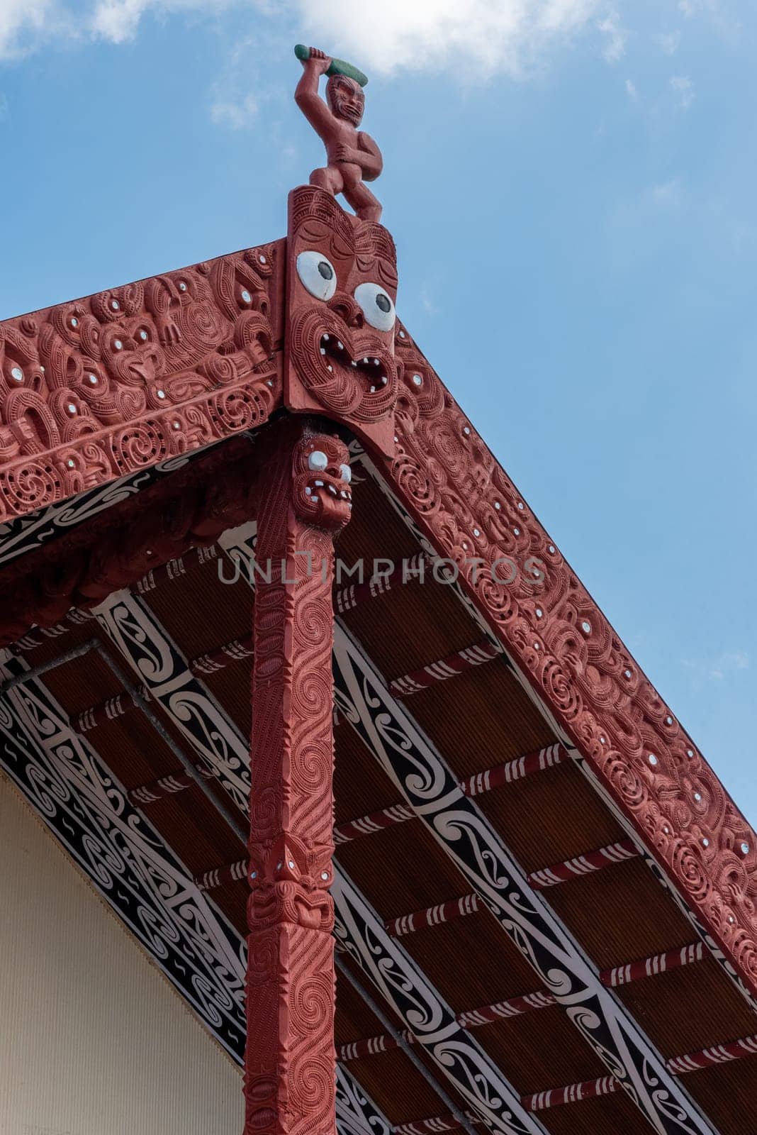 Assembly hall of Whakarewarewa village, North Island of New Zealand