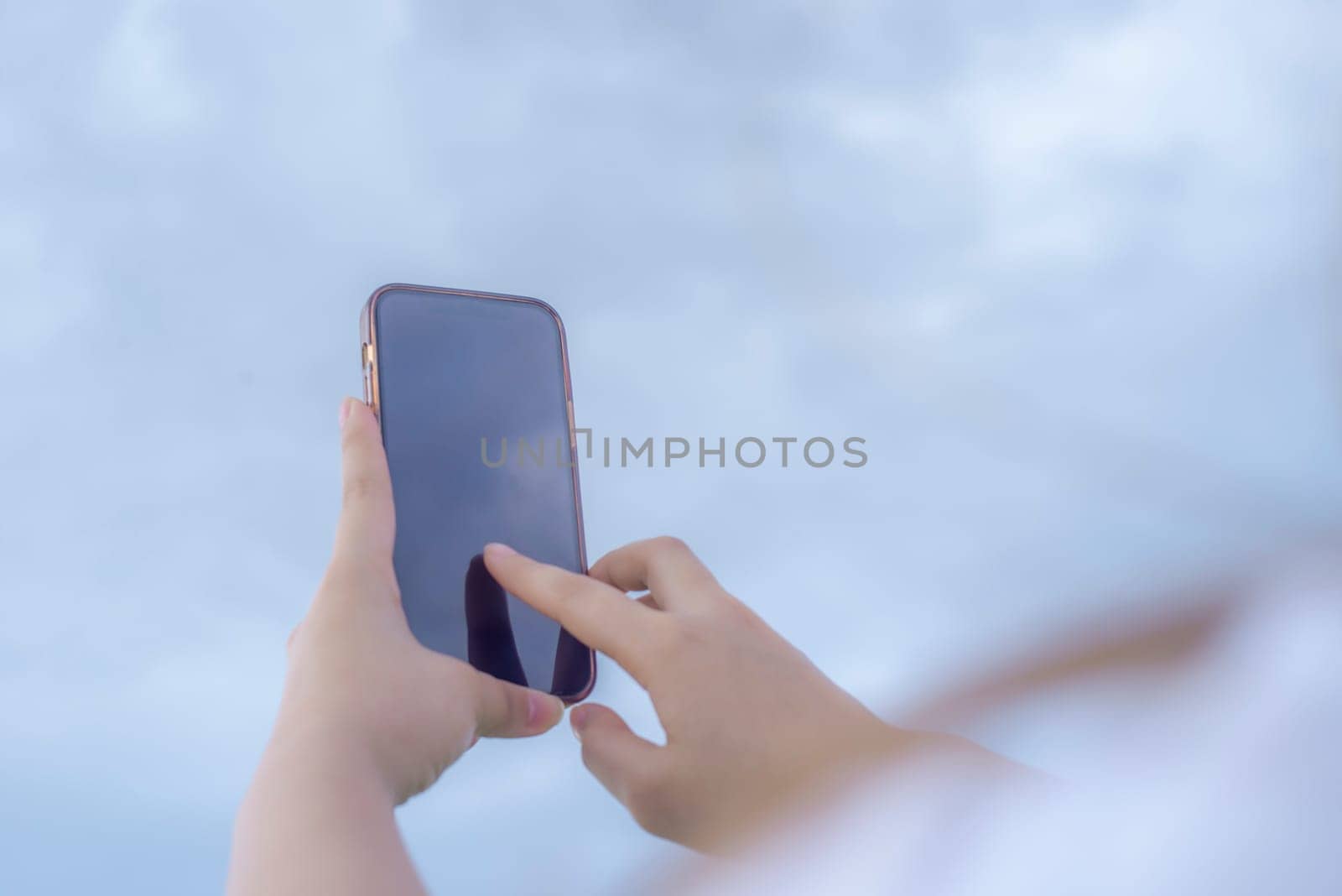 Women with smartphone mobile online social network, Network global world map internet networking people concept