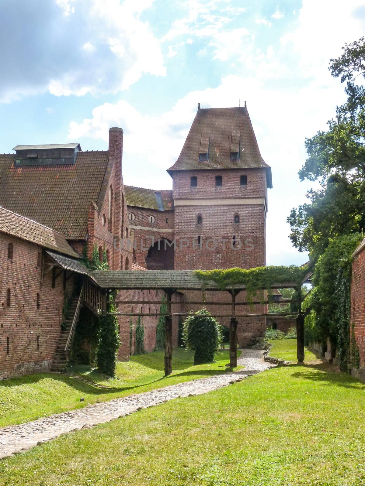 MALBORK, POLAND - SEPTEMBER 03, 2020 - Castle of the Teutonic Order in Malbork, Poland