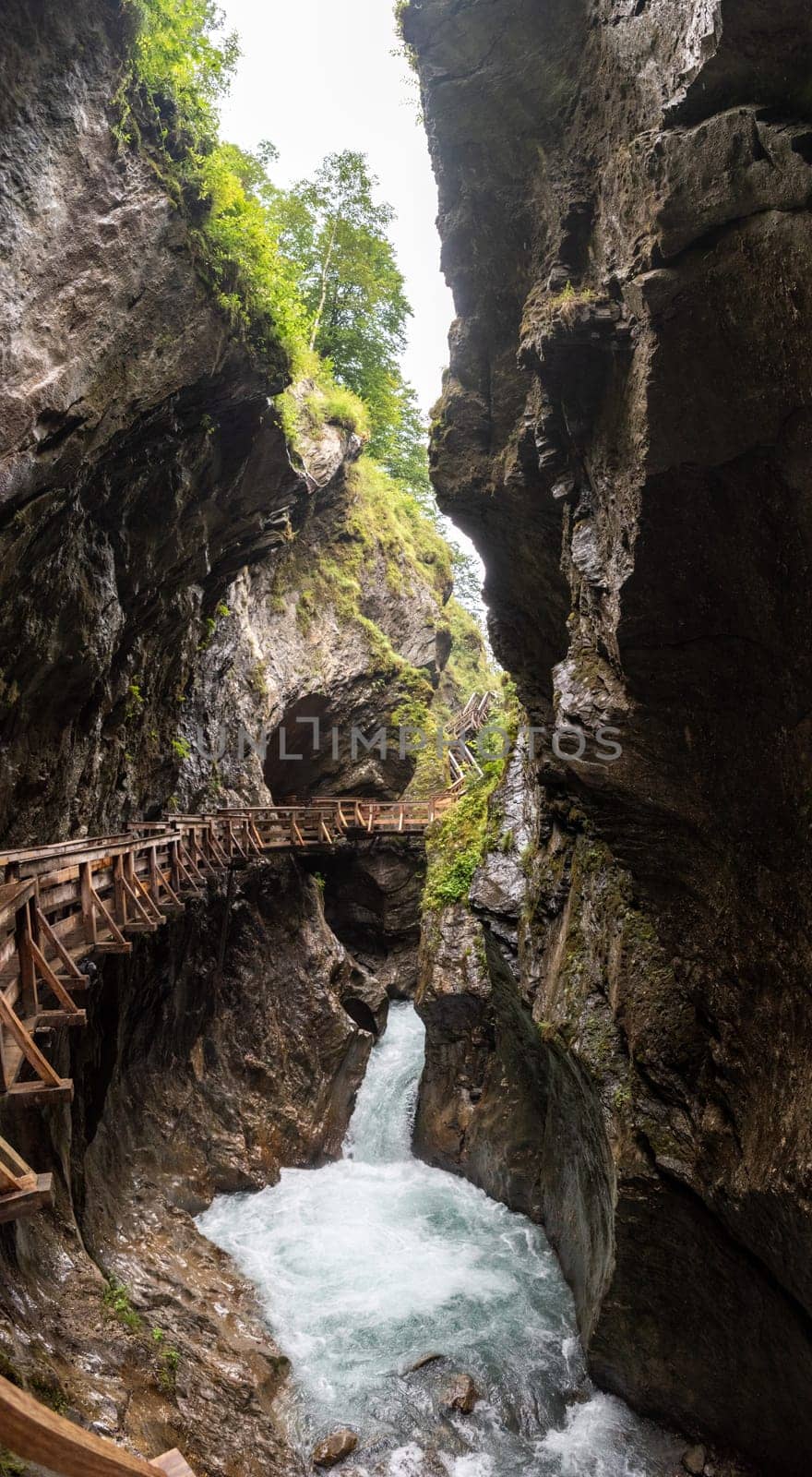 The magnificent Sigmund Thun Gorge in Kaprun, The High Tauern Alps in Austria