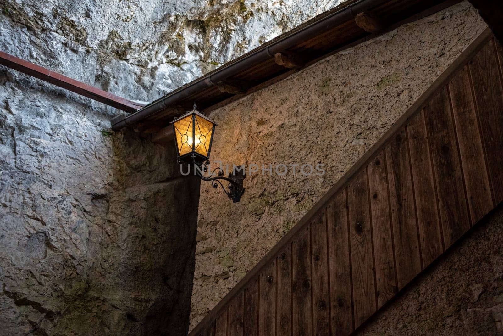 Inside a typical medieval castle in Europe