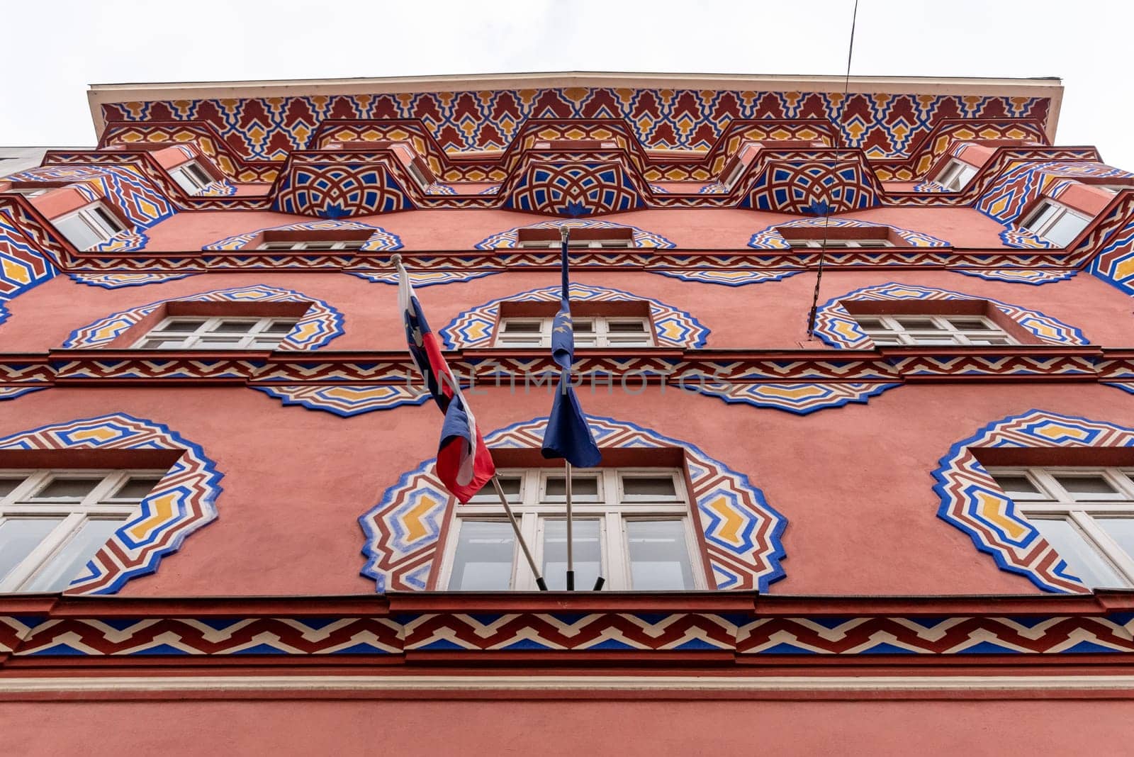 Famous Art Nouveau house Vurnikova in the center of Ljubljana, Slovenia