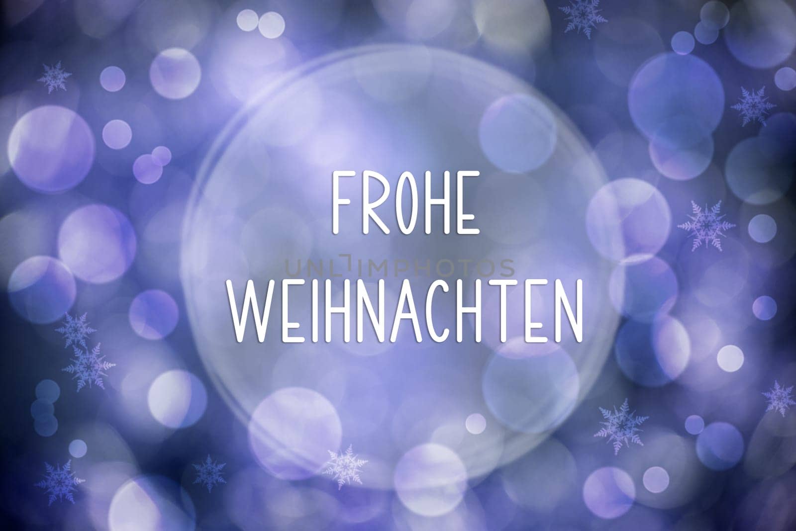 Purple, Sparkling, Shiny Christmas Background With German Text Frohe Weihnachten, Which Means Merry Christmas In English