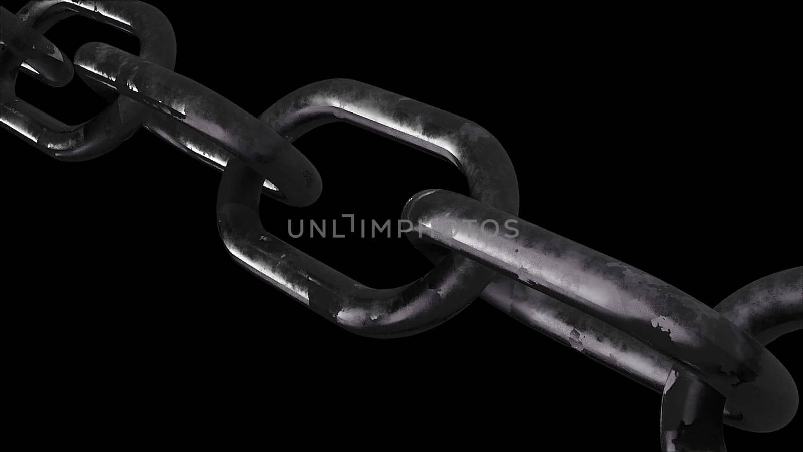 Rusty metal chain. Computer generated 3d render